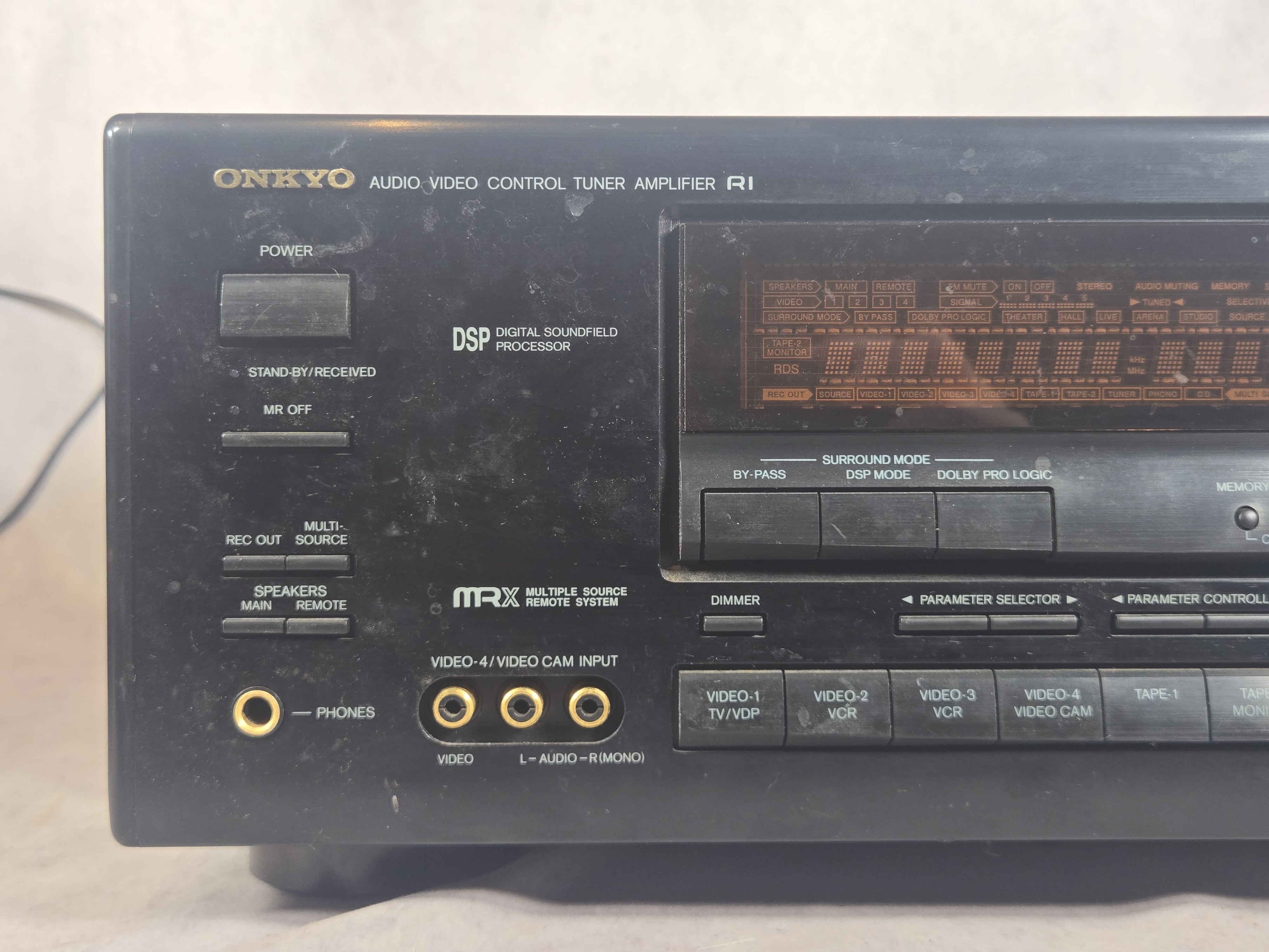 A Trio of Onkyo Vintage Audio Components Including Tape Deck and Tuner Amplifiers