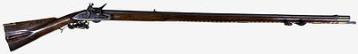 J. Brown Flintlock Long Rifle .45 Caliber with 42 Inch Barrel. This J. Brown flintlock long 