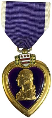 Named Vietnam War Engraved Purple Heart Medal. An engraved United States Purple Heart medal 