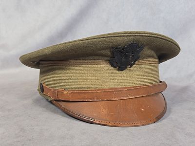 World War I Era US Army Officer M1912 Service Cap. This is a World War I era United States Army 