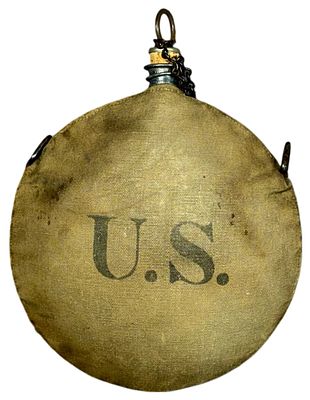 US Army Model 1878 Pattern Canteen with Canvas Cover. A standard-issue United States Army Model 