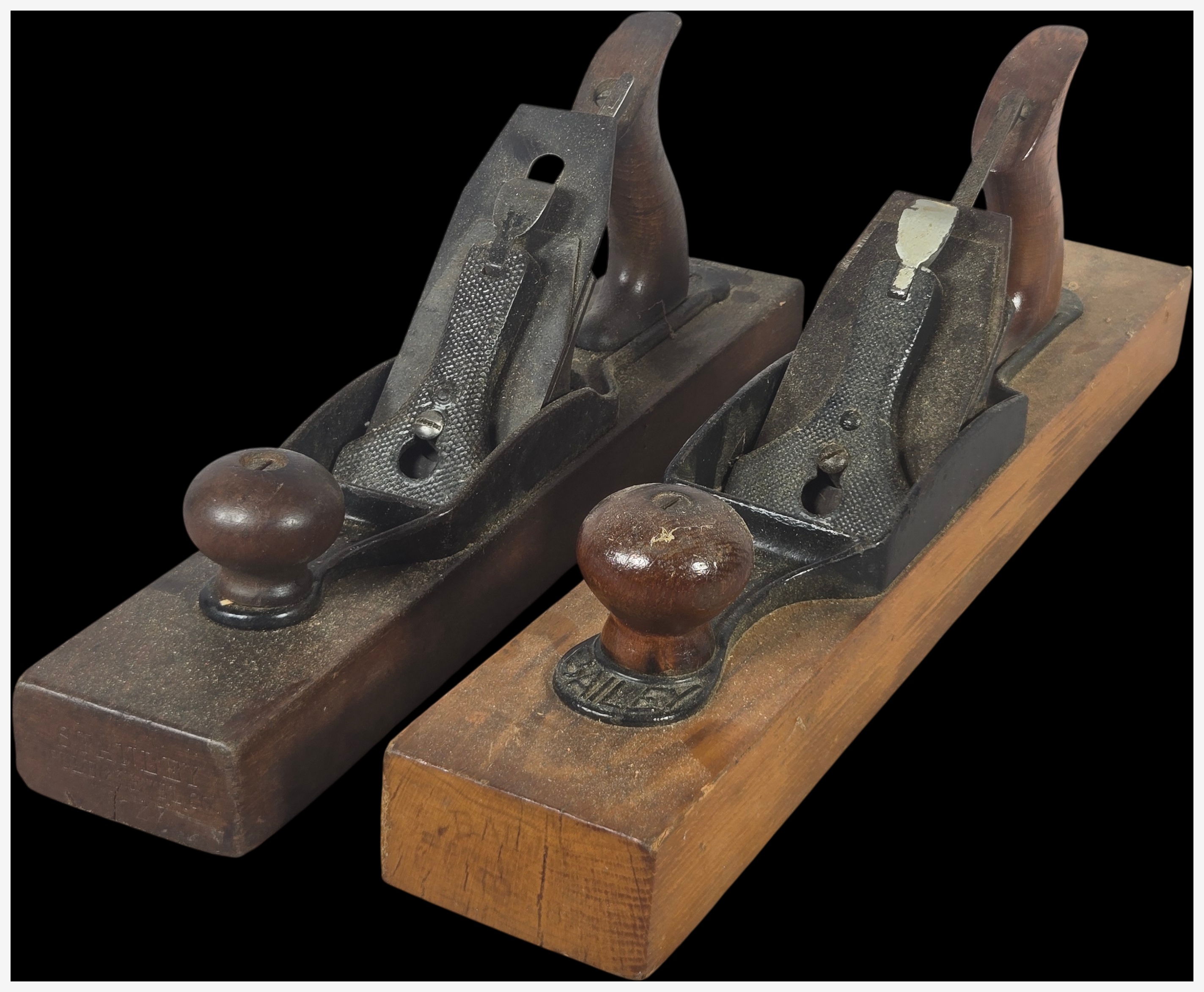 A Pair of Vintage Stanley Bailey No. 27 Transitional Jack Planes