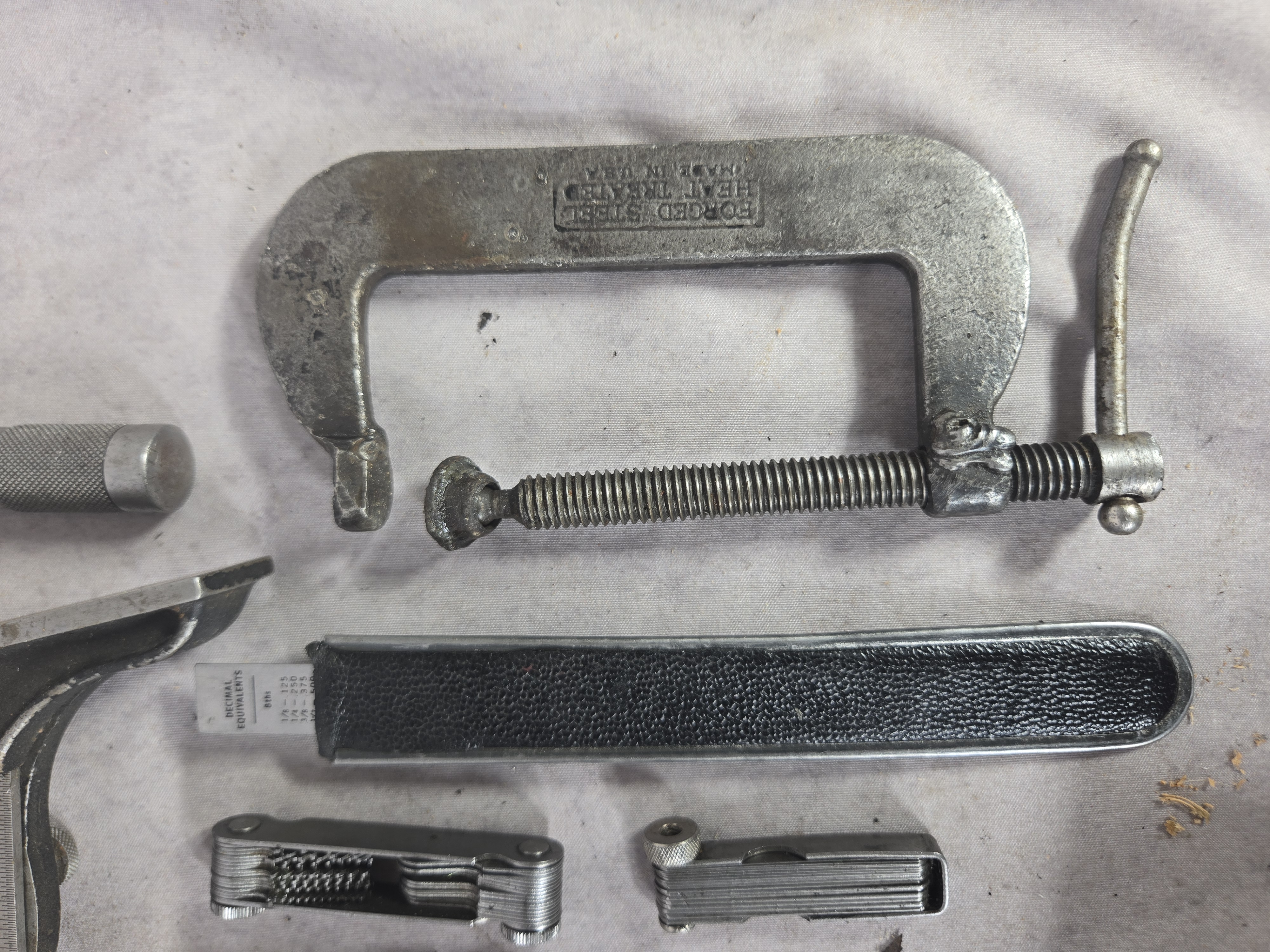 A Collection of Vintage Precision Machinist Measuring and Layout Tools including Brown and Sharpe and L.S. Starrett