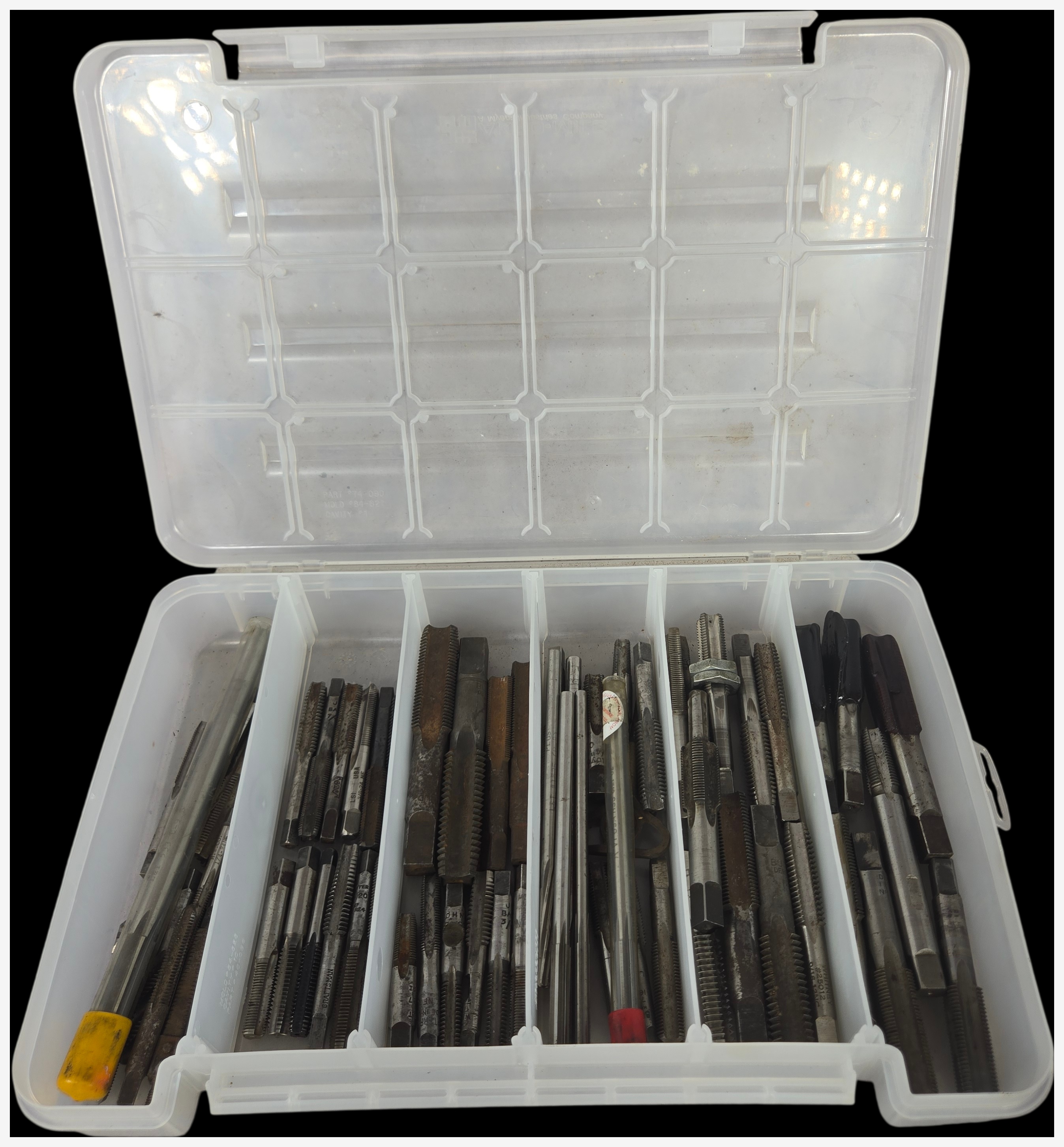 An Assortment of Vintage Industrial Steel Threading Taps and Reamers Including Craftsman and Whitney