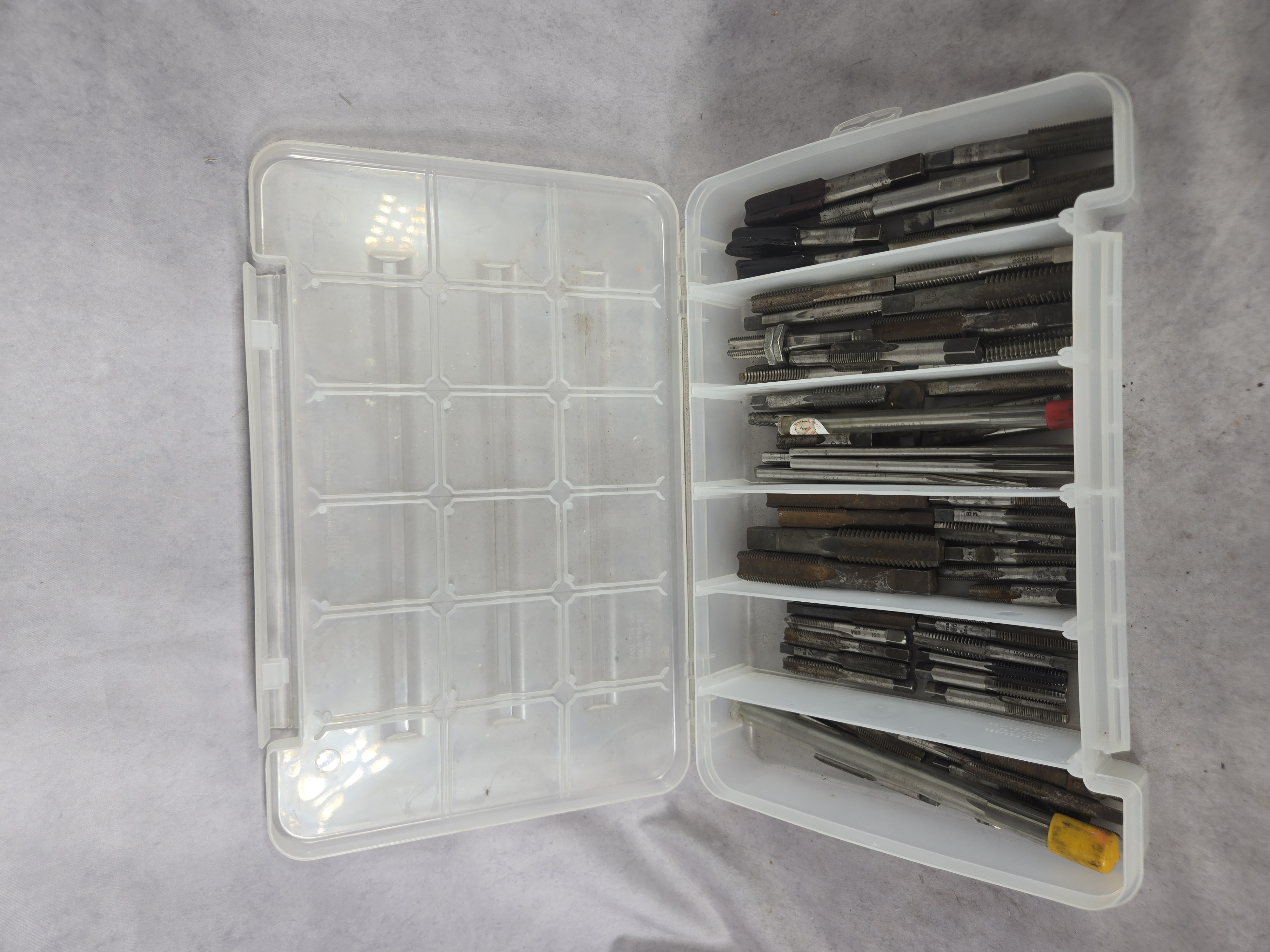 An Assortment of Vintage Industrial Steel Threading Taps and Reamers Including Craftsman and Whitney