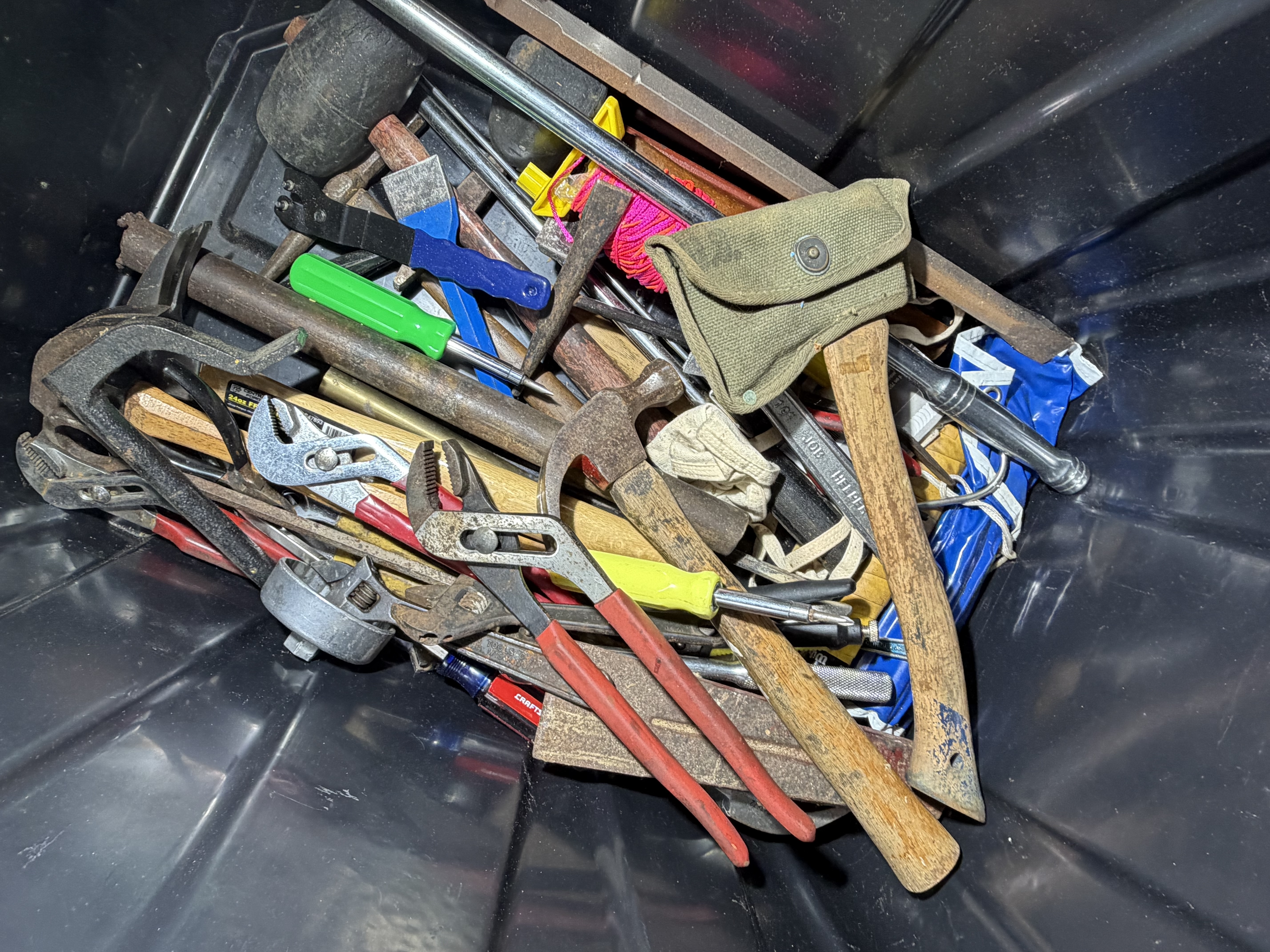 An Assortment of Various Hand Tools including Hammers, Wrenches, Pliers, and Specialty Items