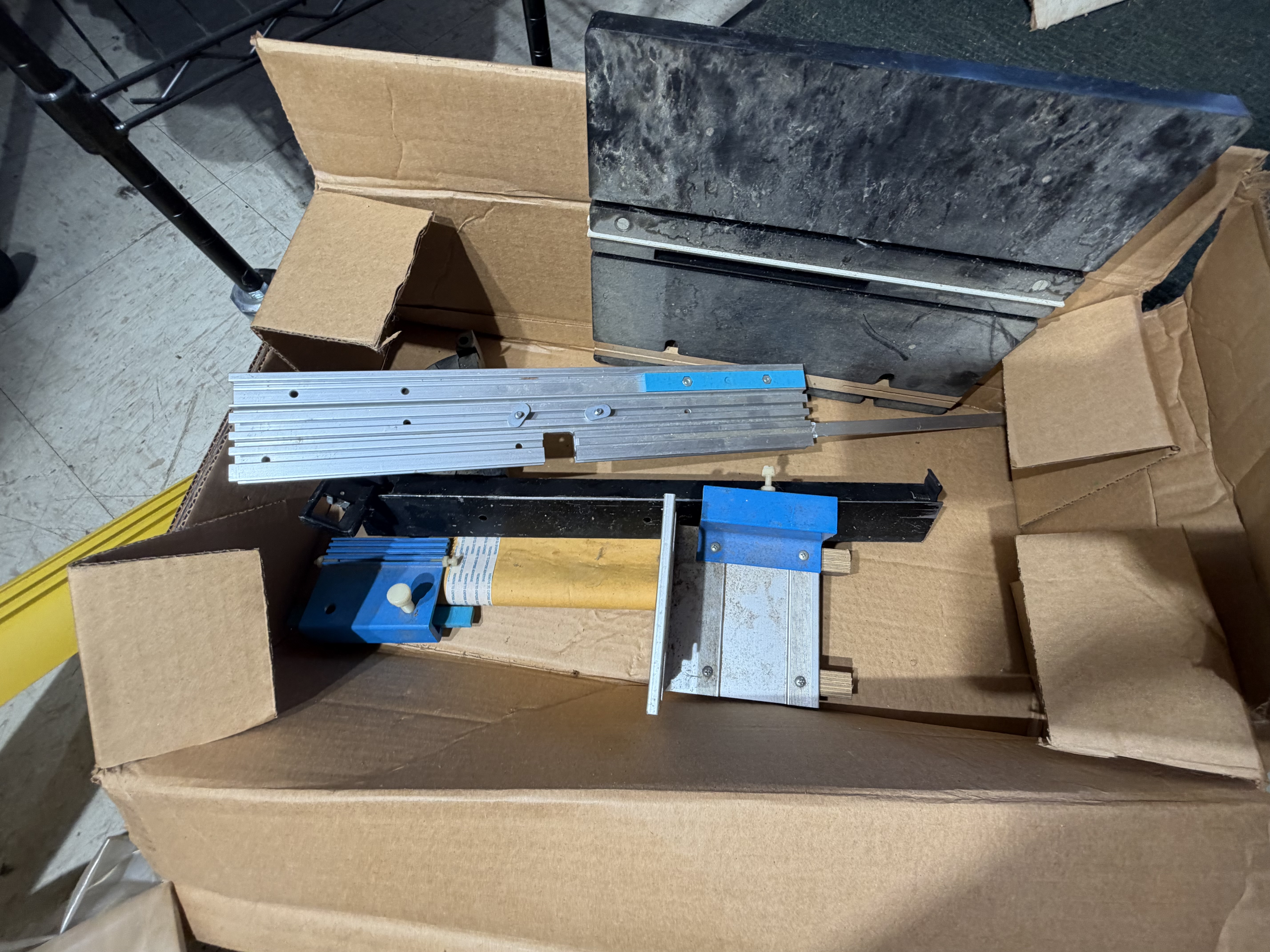 An Assortment of Precision Woodworking Tools and Jigs Including Prazi, Osborne, and Chicago Electric