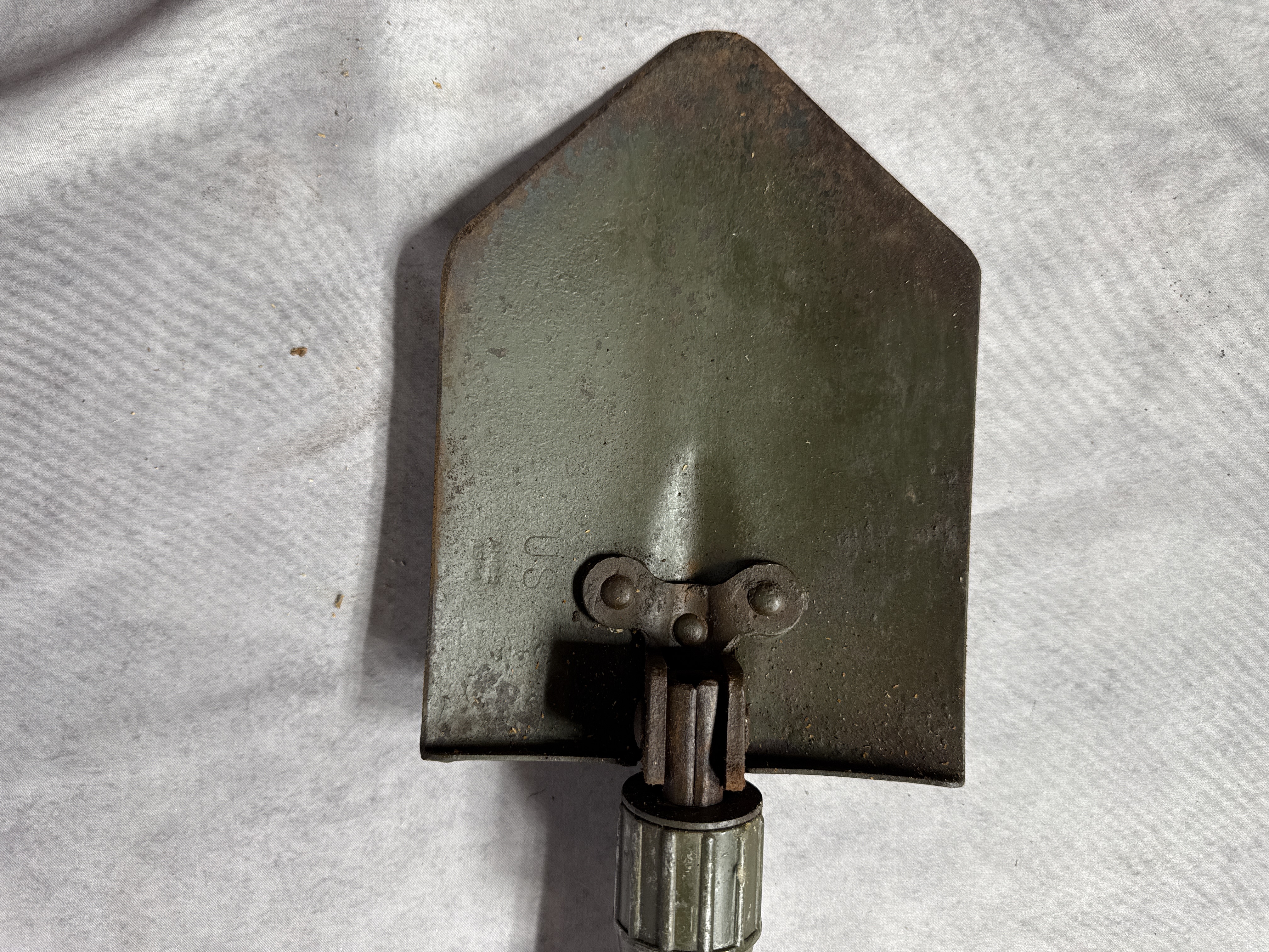 Two US Military Field Tools Including M1943 Folding Entrenching Tool and Pick-Mattock with Carriers