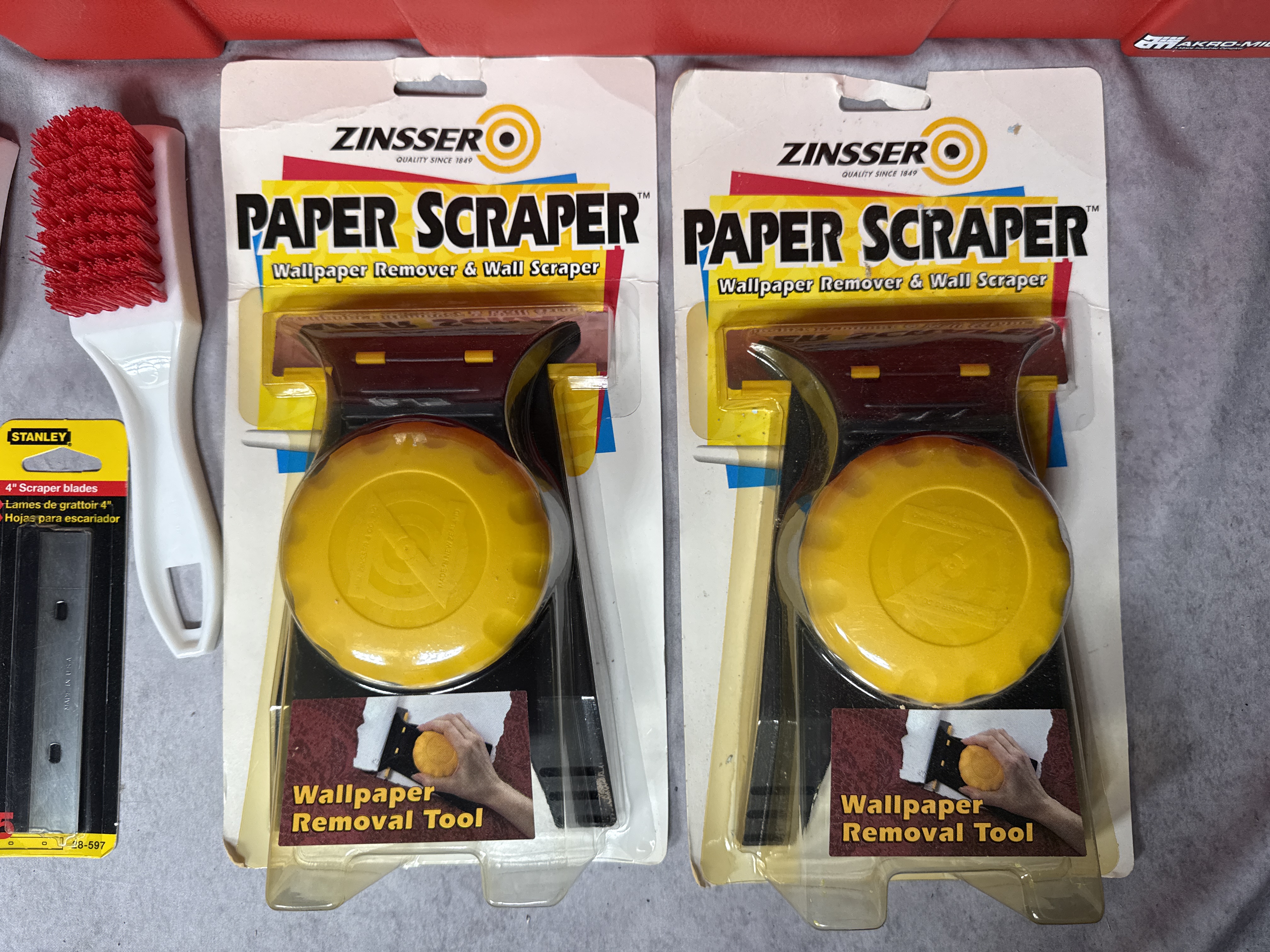 An Assortment of Professional Wallpaper Removal and Woodworking Joinery Tools Including Zinsser Stanley Hyde and CMT