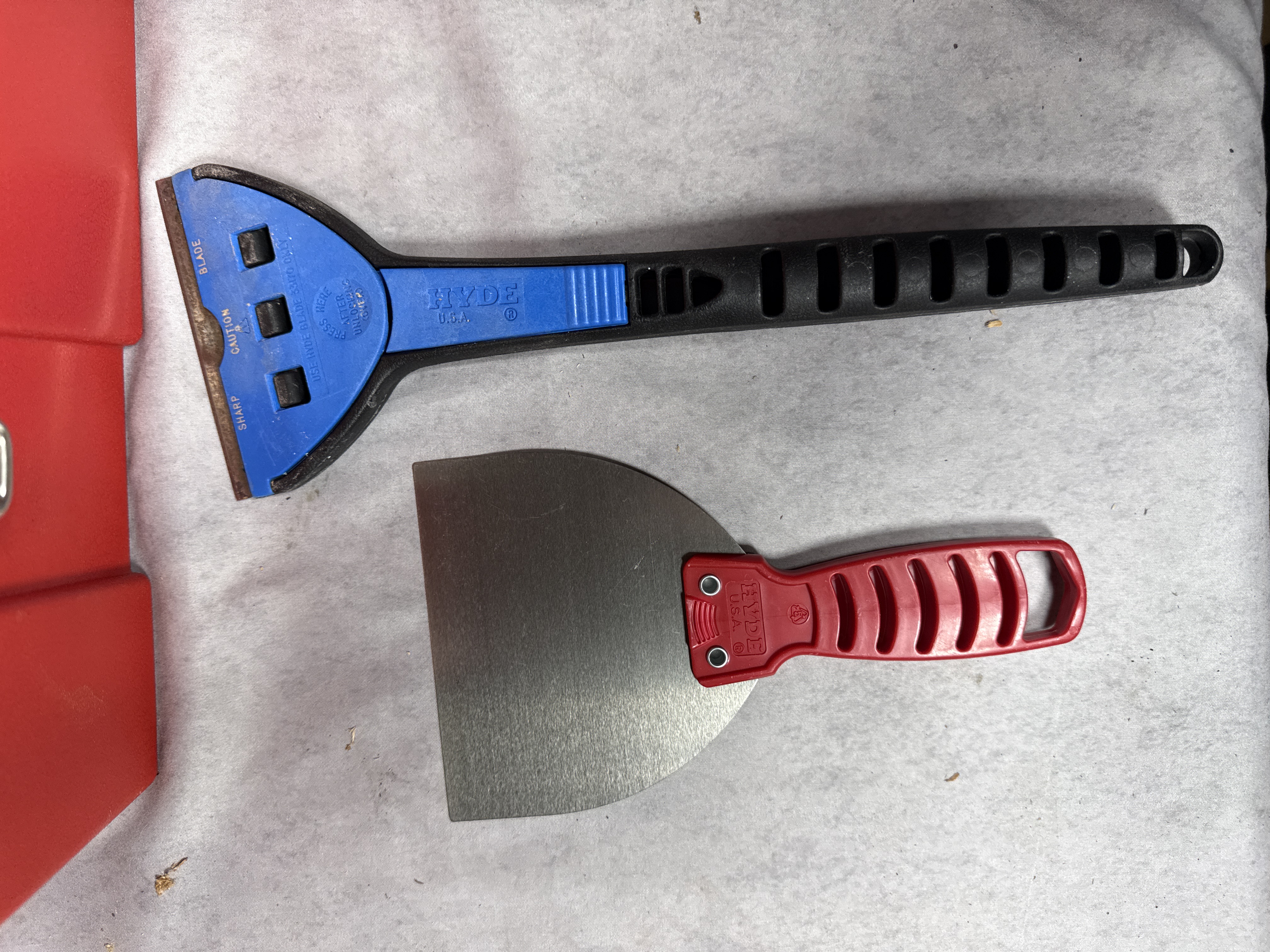 An Assortment of Professional Wallpaper Removal and Woodworking Joinery Tools Including Zinsser Stanley Hyde and CMT