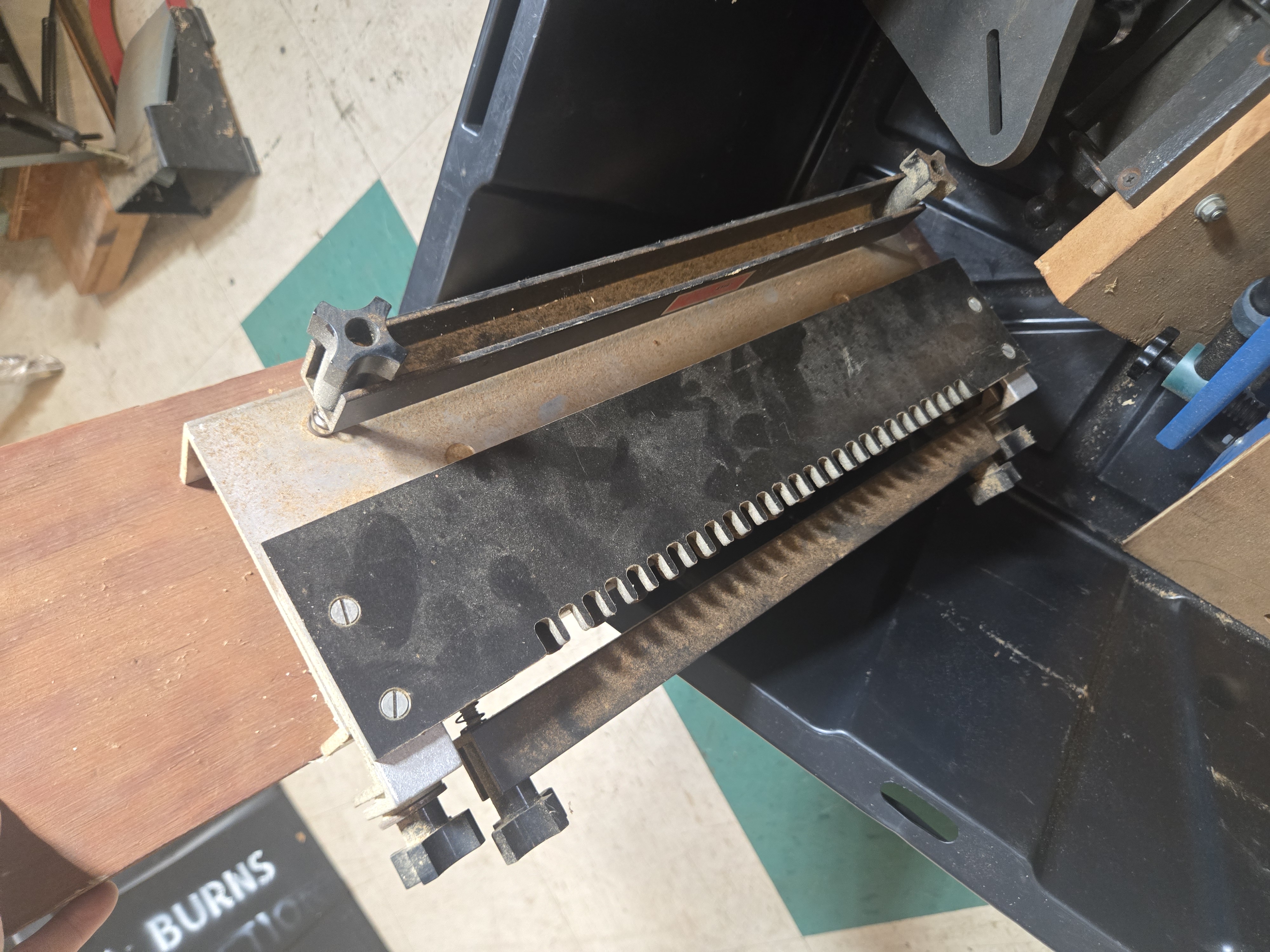 An Assortment of Woodworking Joinery Jigs and Workshop Accessories Including a Central Machinery Dovetail Jig