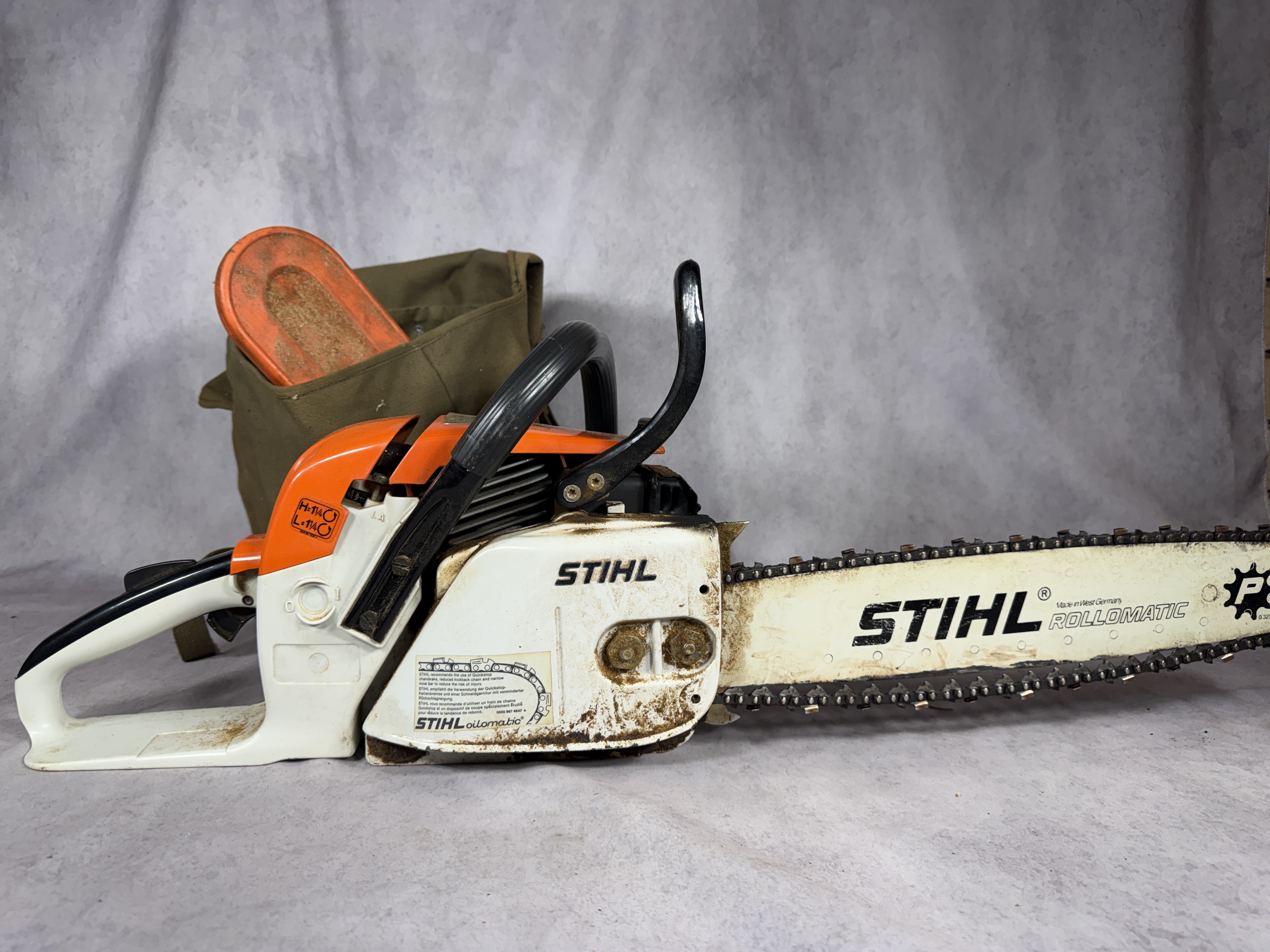 Stihl Wood Boss 028 AV Gas-Powered Chainsaw and a Group of Accessories