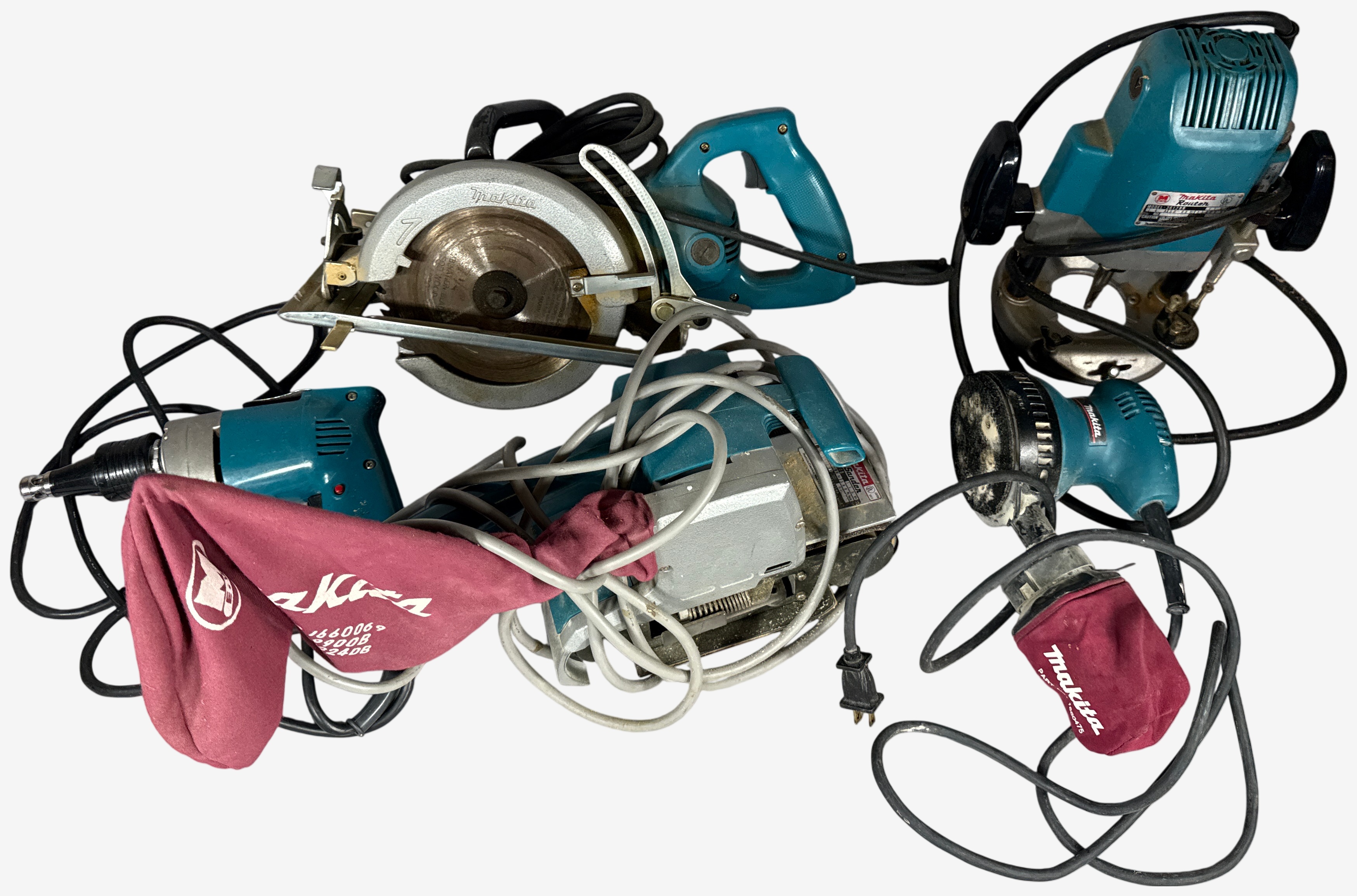 A Collection of Makita Corded Power Tools