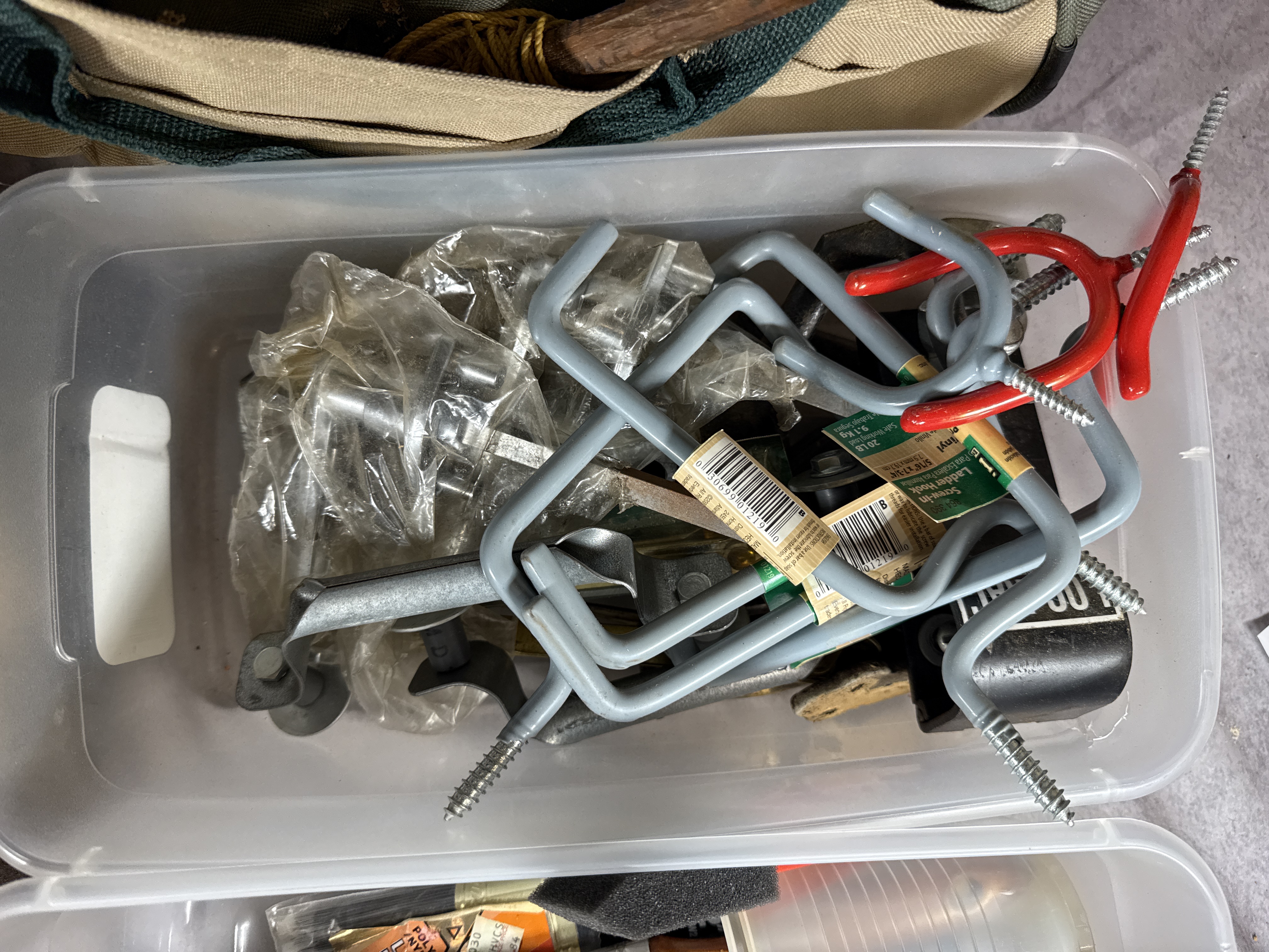An Assortment of Masonry Woodworking and General Workshop Tools and Hardware