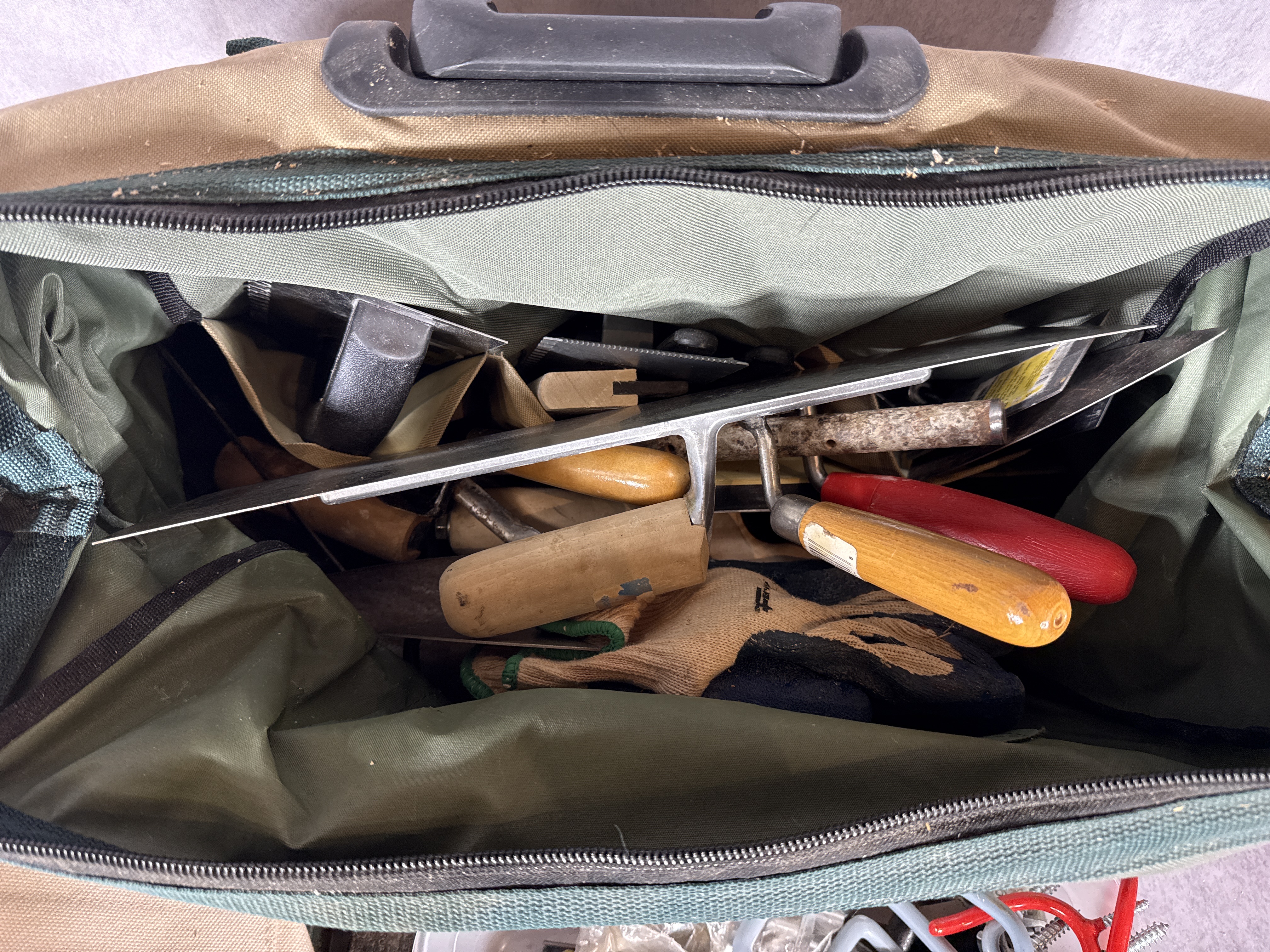 An Assortment of Masonry Woodworking and General Workshop Tools and Hardware