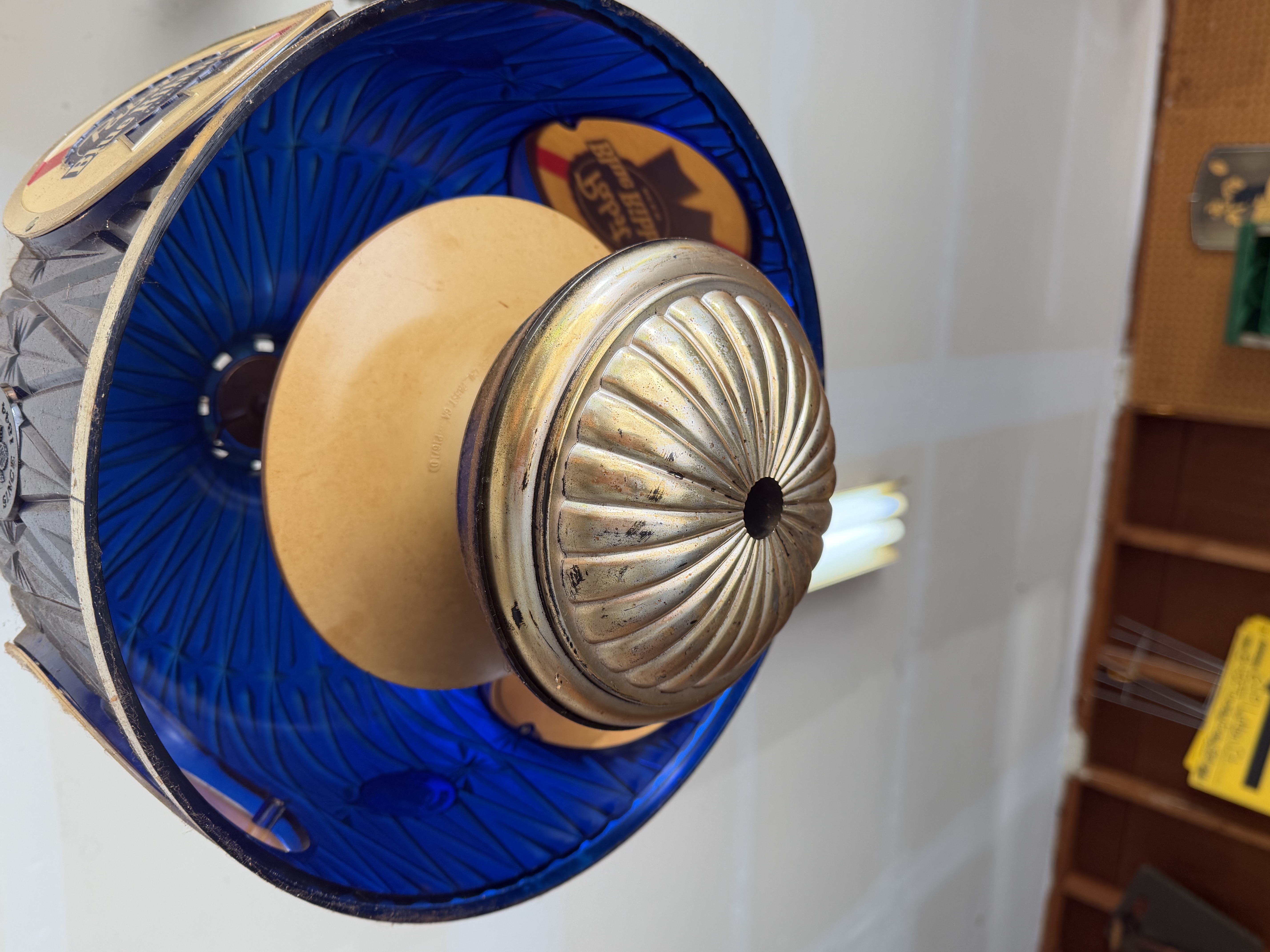1970s Pabst Blue Ribbon Beer Hanging Swag Lamp