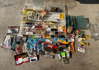 An Assortment of Freshwater Fishing Lures and Tackle Featuring Z-Man Strike King and Berkley. Thi 