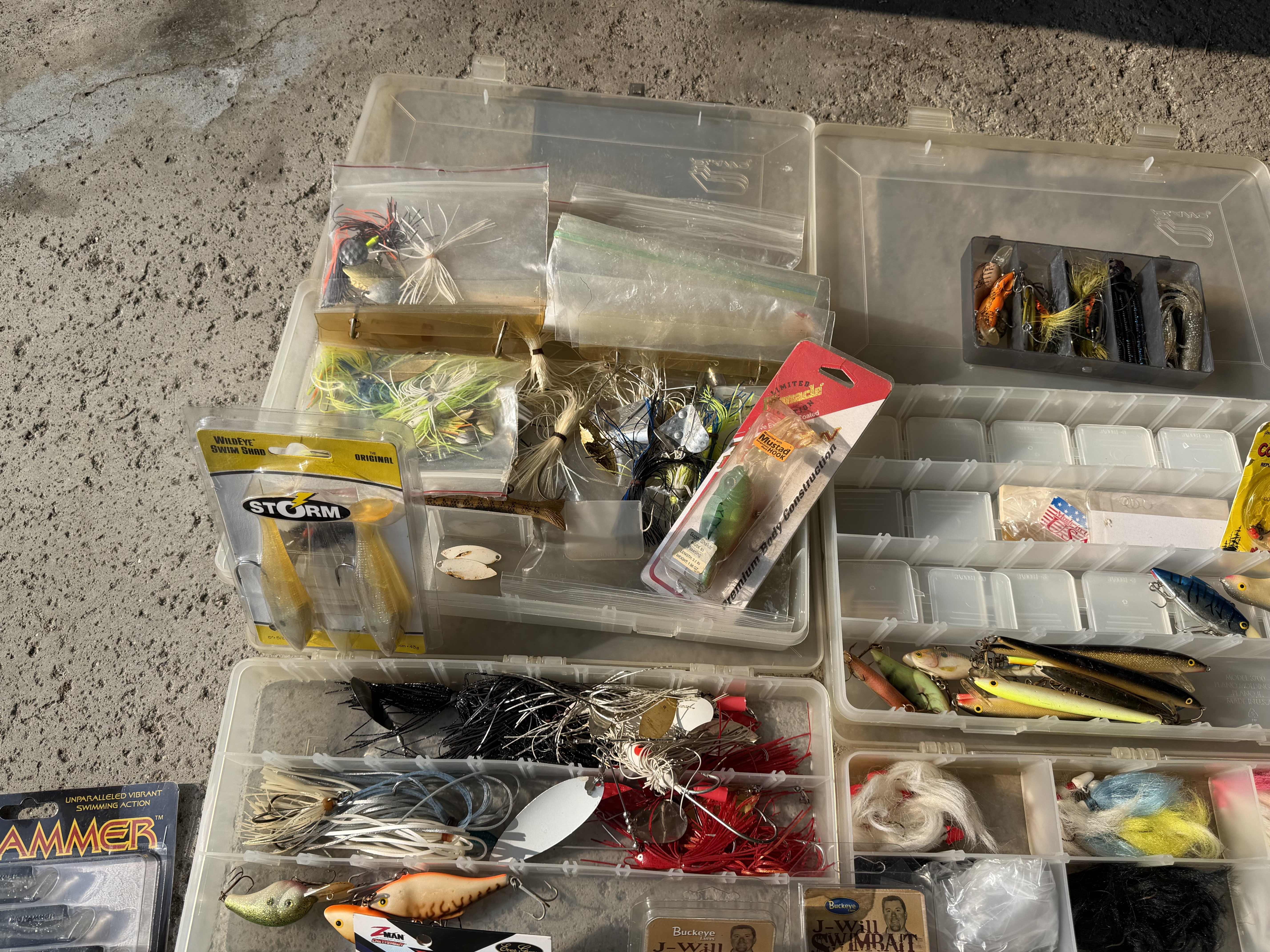 An Assortment of Freshwater Fishing Lures and Tackle Featuring Z-Man Strike King and Berkley