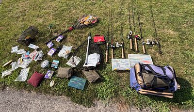 An Assortment of Freshwater Bass Fishing Equipment Including St. Croix and Shimano Rods with 