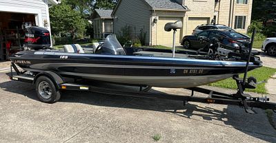 2002 Javelin 185 Bass Boat with 150 HP Yamaha Vmax Outboard and 2003 Javelin Trailer. Preview at 