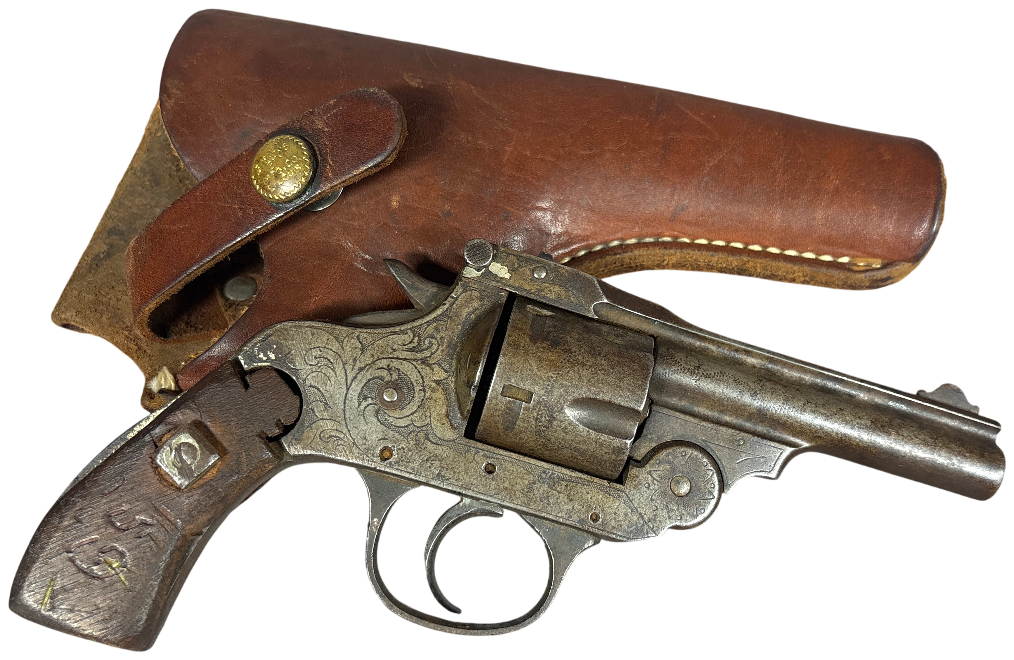 * Iver Johnson's Arms & Cycle Works Secret Service Special Double Action Revolver .38 S&W with 3 Inch Barrel