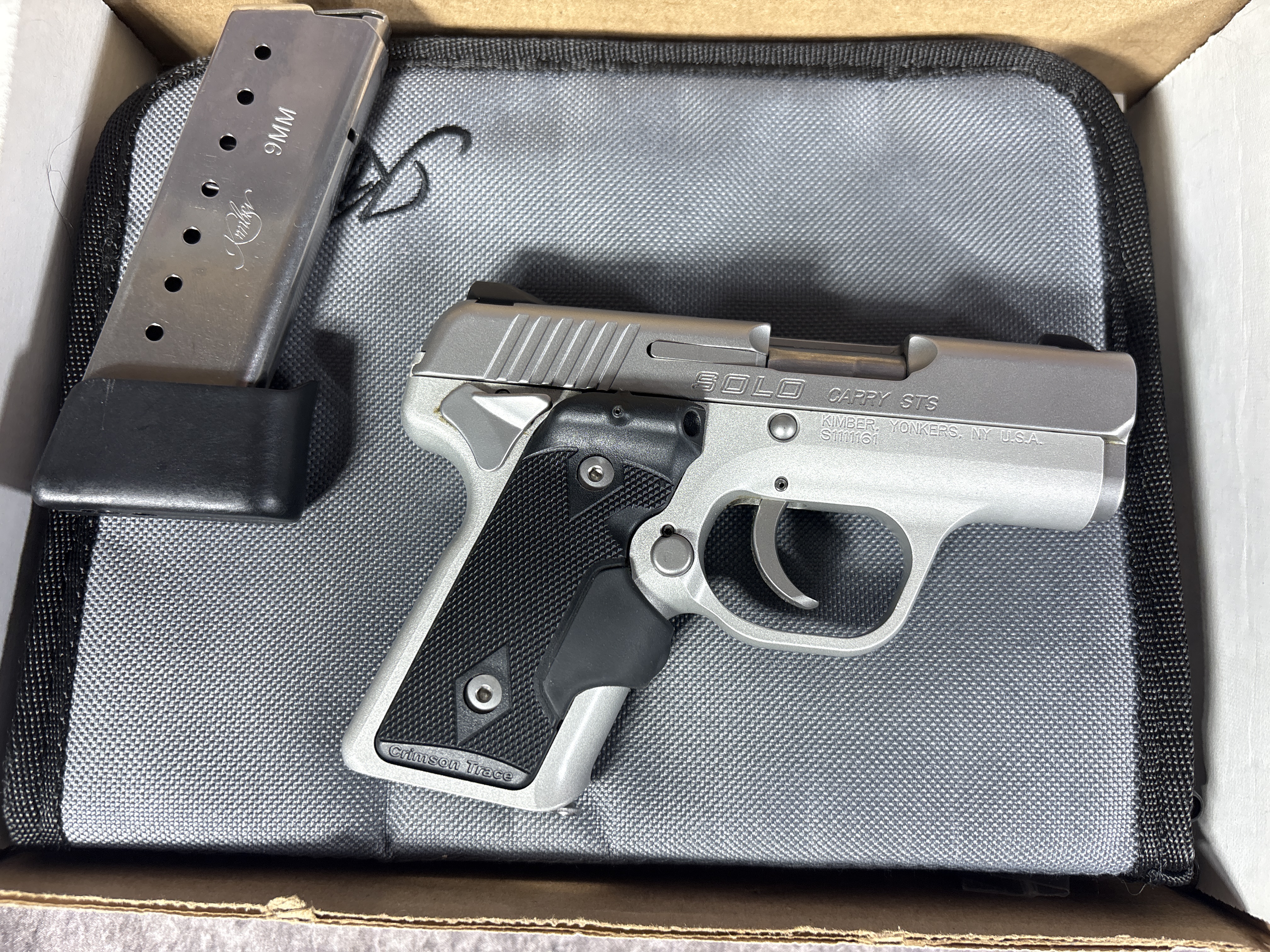 ** Kimber Solo Carry STS Semi-Automatic Pistol 9mm with 3 Inch Barrel