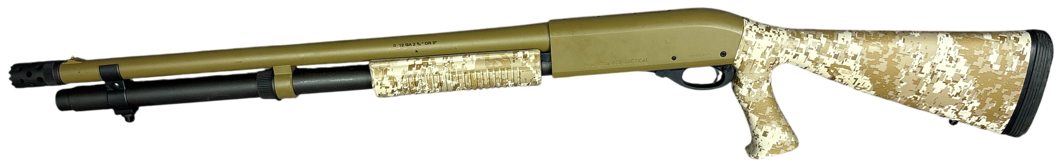 ** Remington 870 Tactical Desert Recon Pump Action Shotgun 12 Gauge with 18.5 Inch Barrel