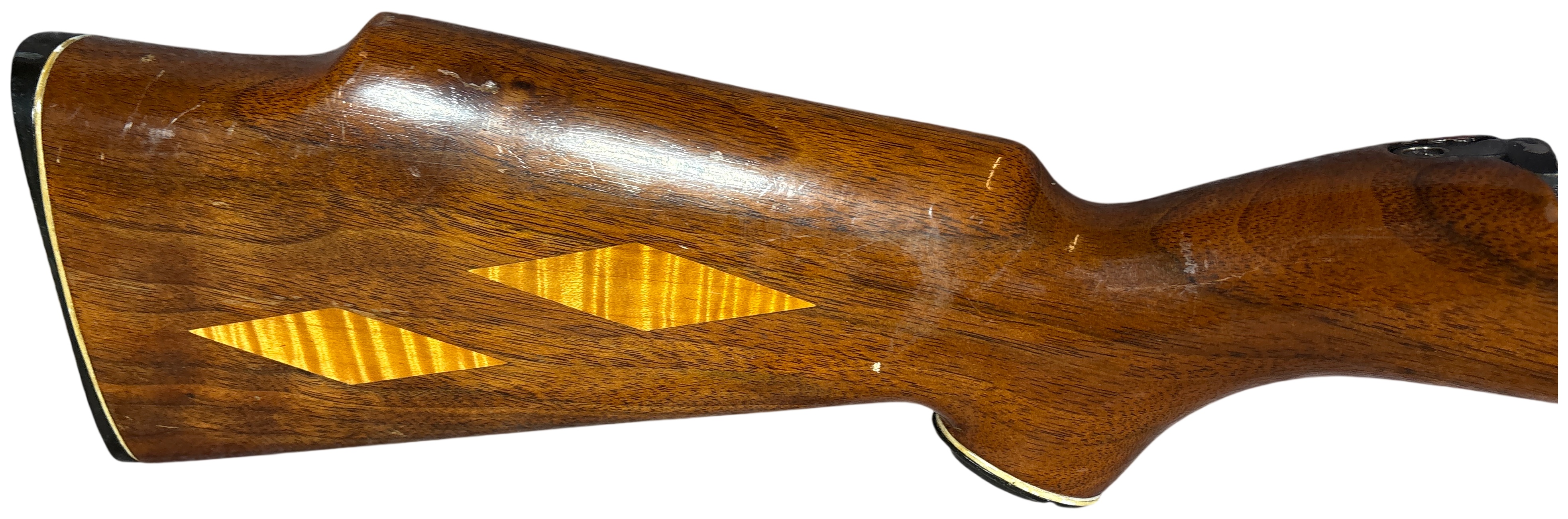 Bishop Custom Walnut Bolt Action Rifle Stock with Maple Inlays