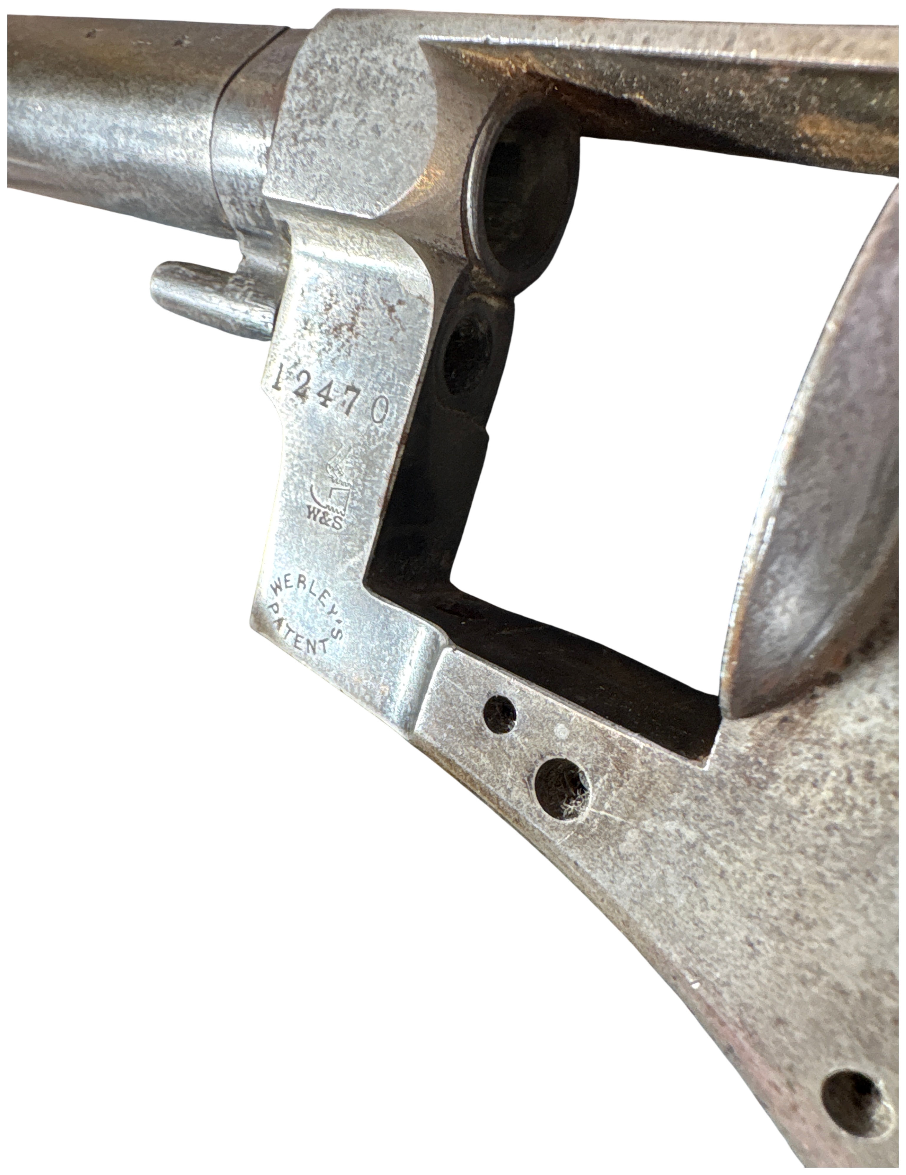 * Disassembled P. Webley and Son Top-Break Revolver Serial Number 12470