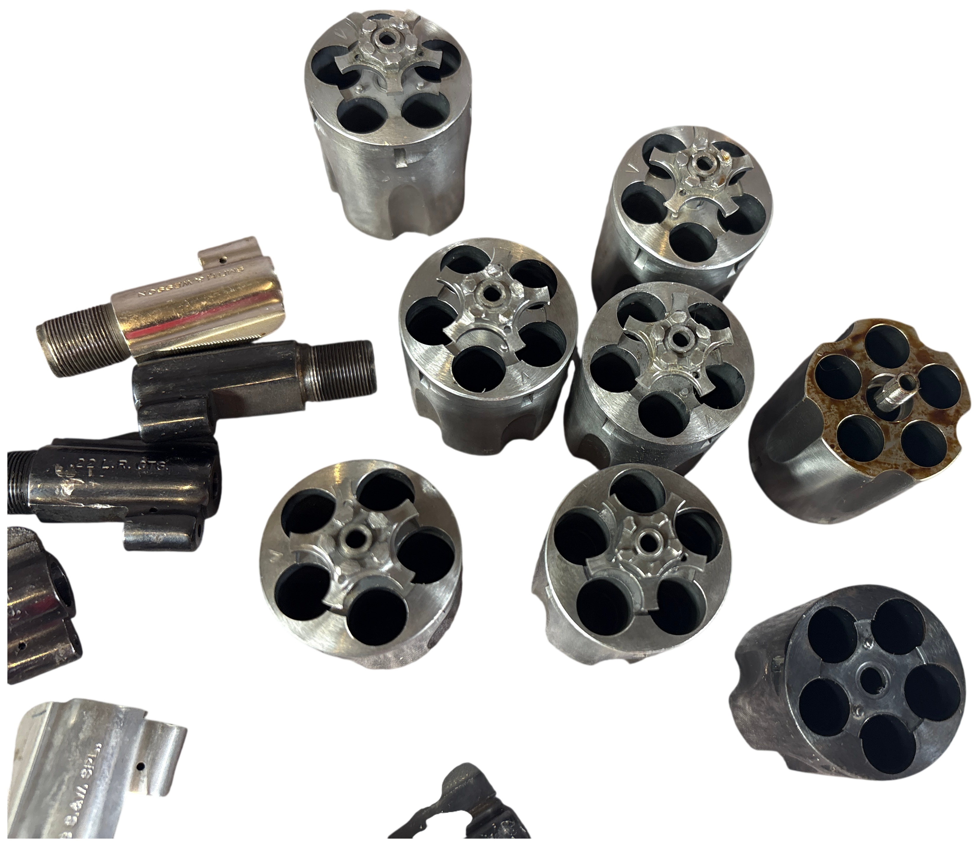 A Collection of Smith & Wesson Handgun Components and Accessories