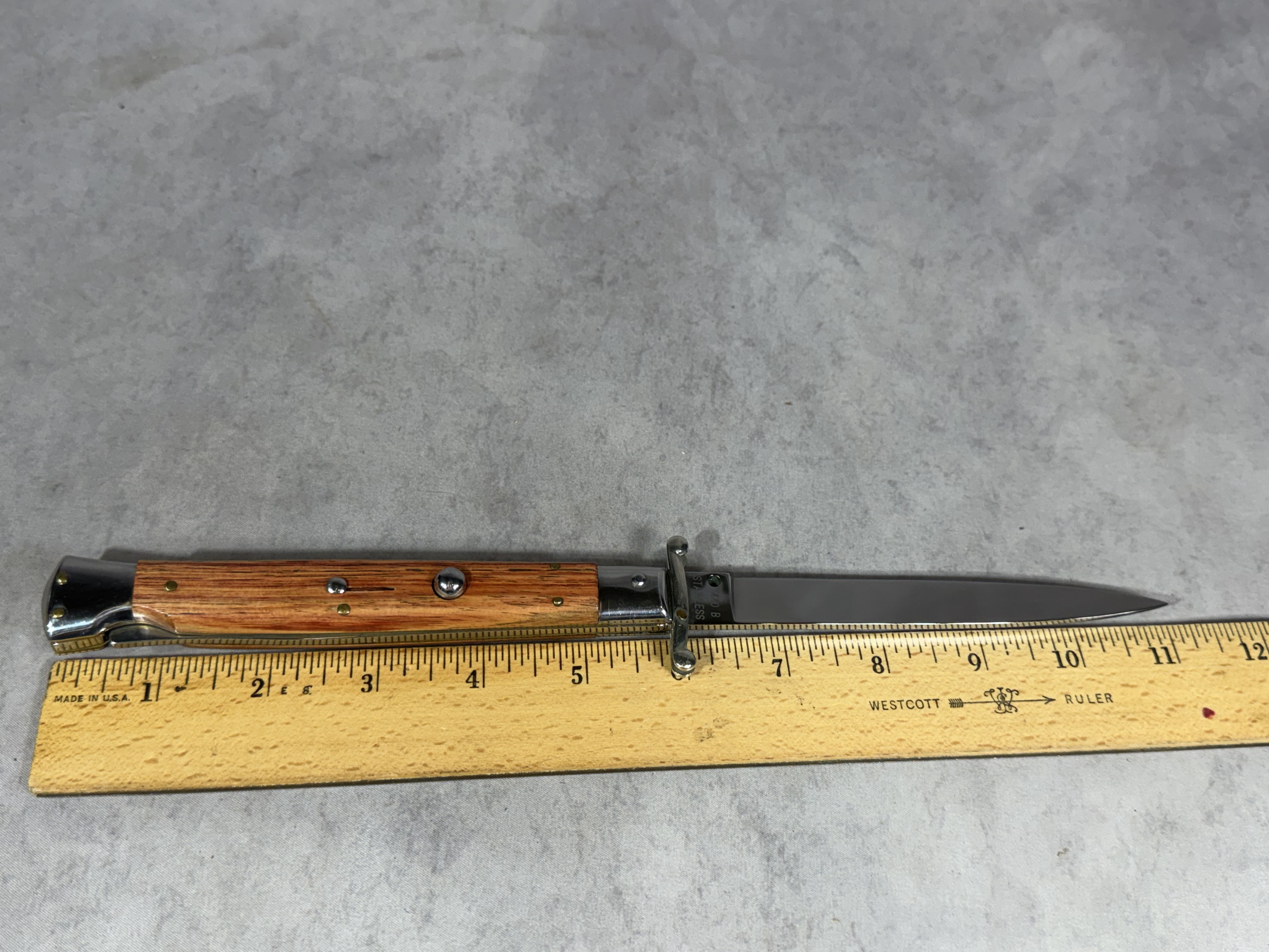Italian style 11 Inch Italian Stiletto Automatic Knife