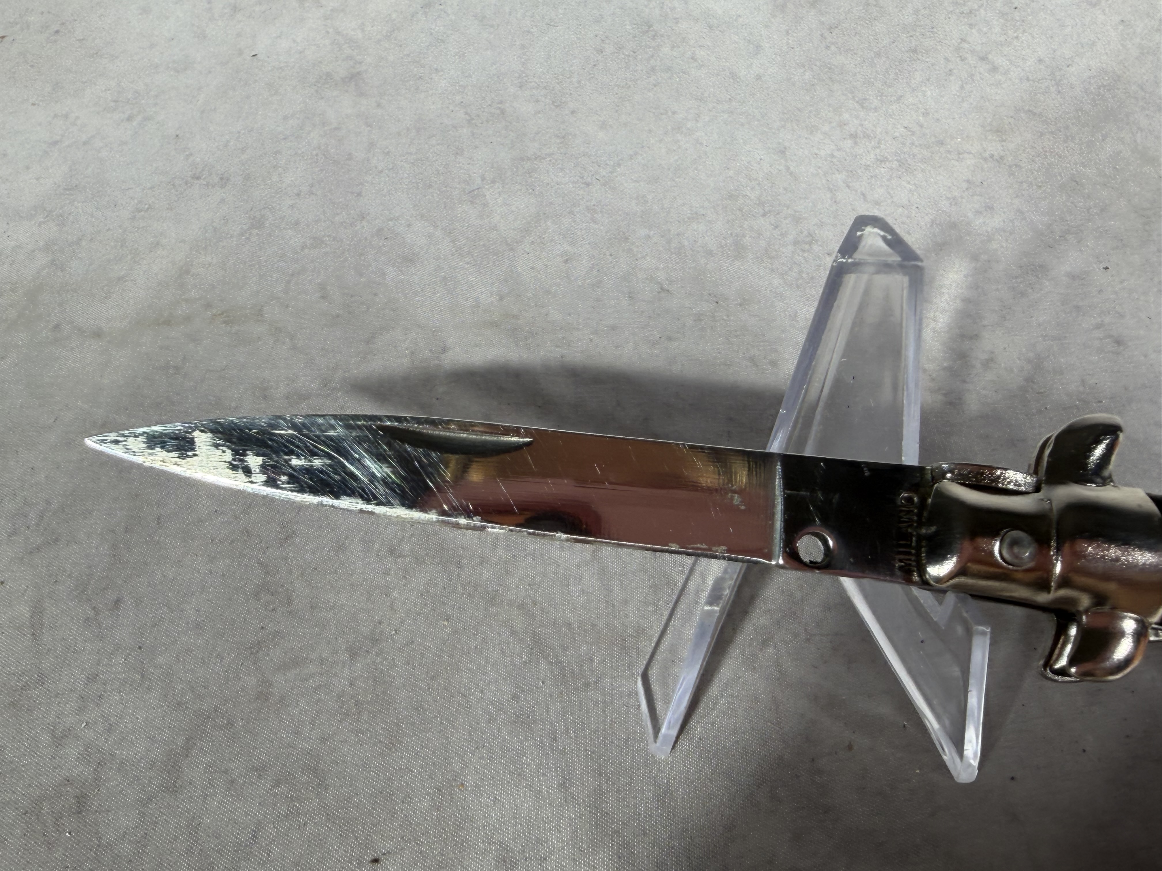 Italian Milano Stiletto Automatic Folding Pocket Knife