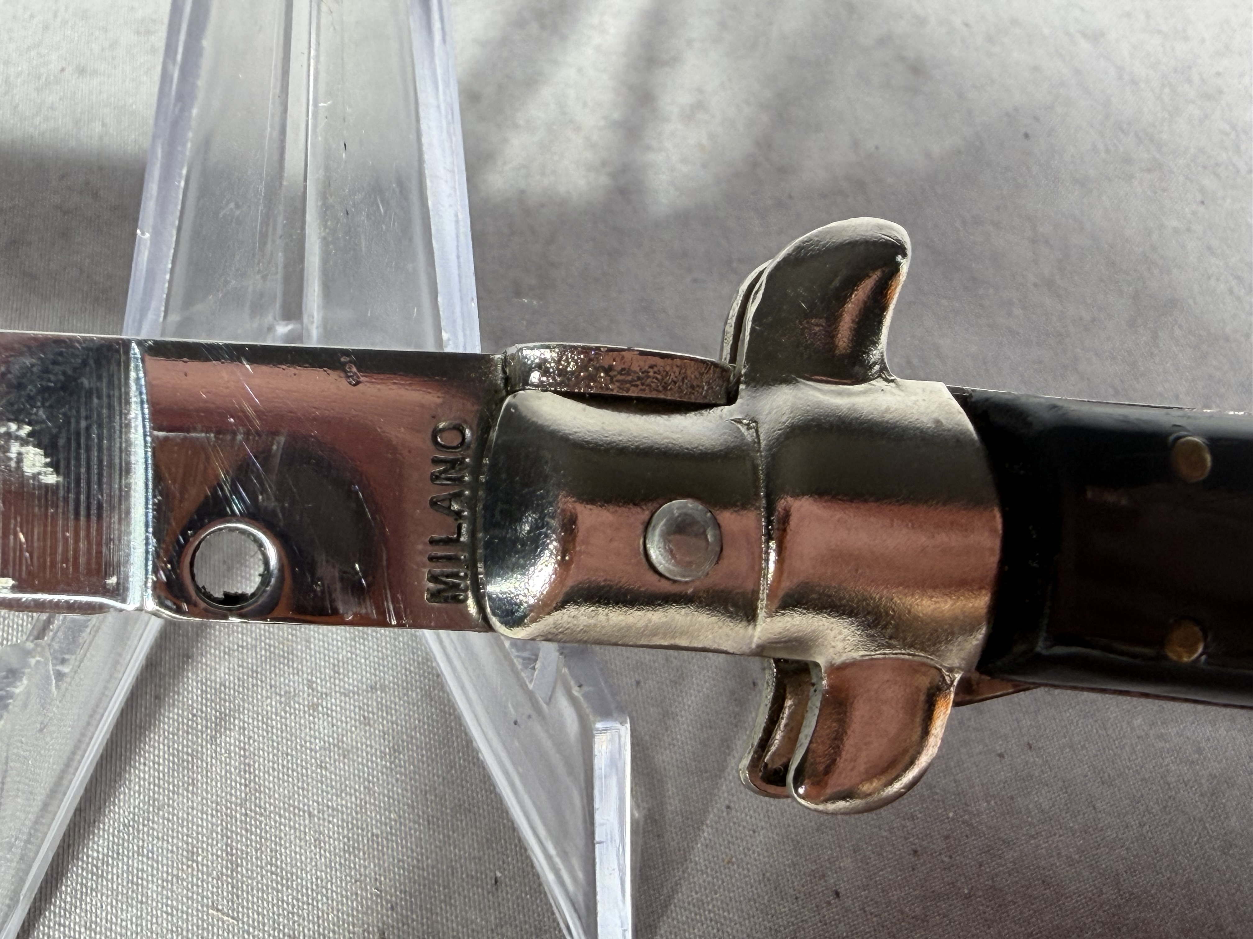 Italian Milano Stiletto Automatic Folding Pocket Knife