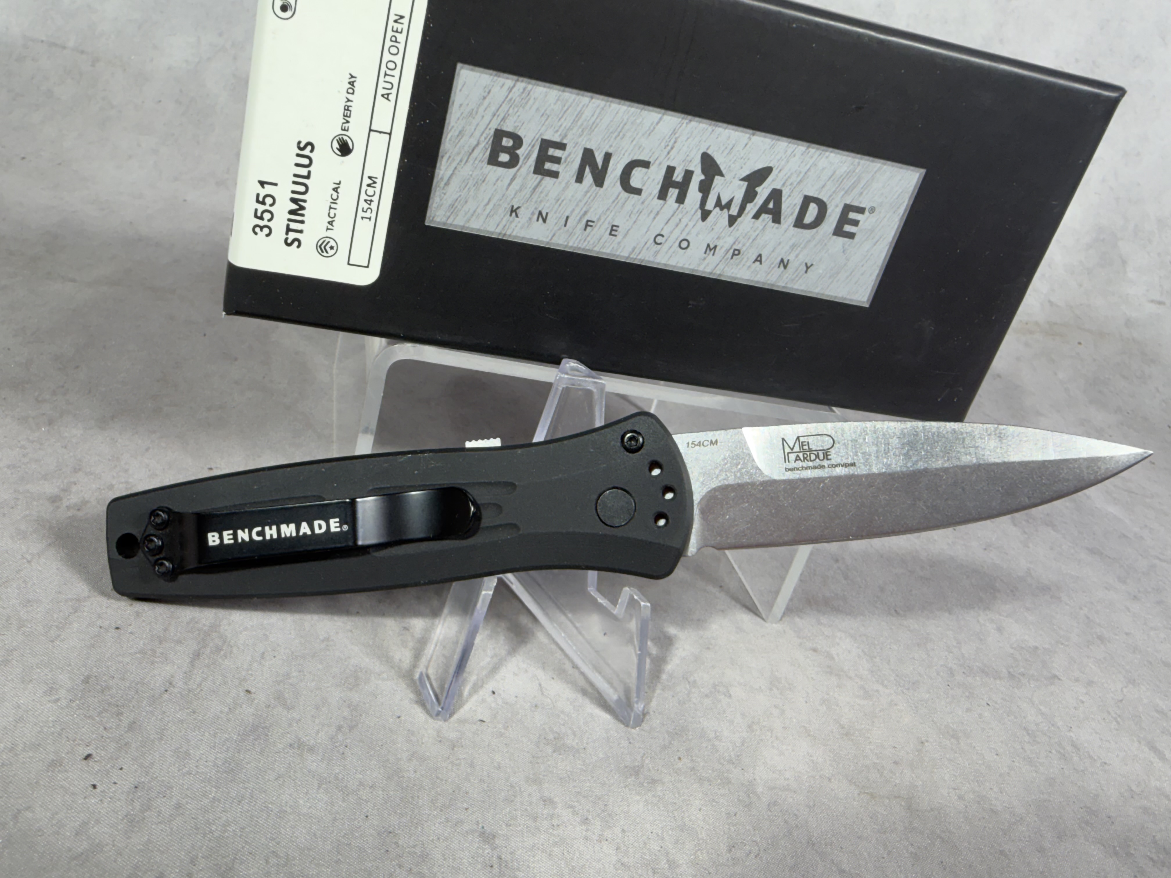Benchmade 3551 Stimulus Automatic Folding Knife Mel Pardue Design