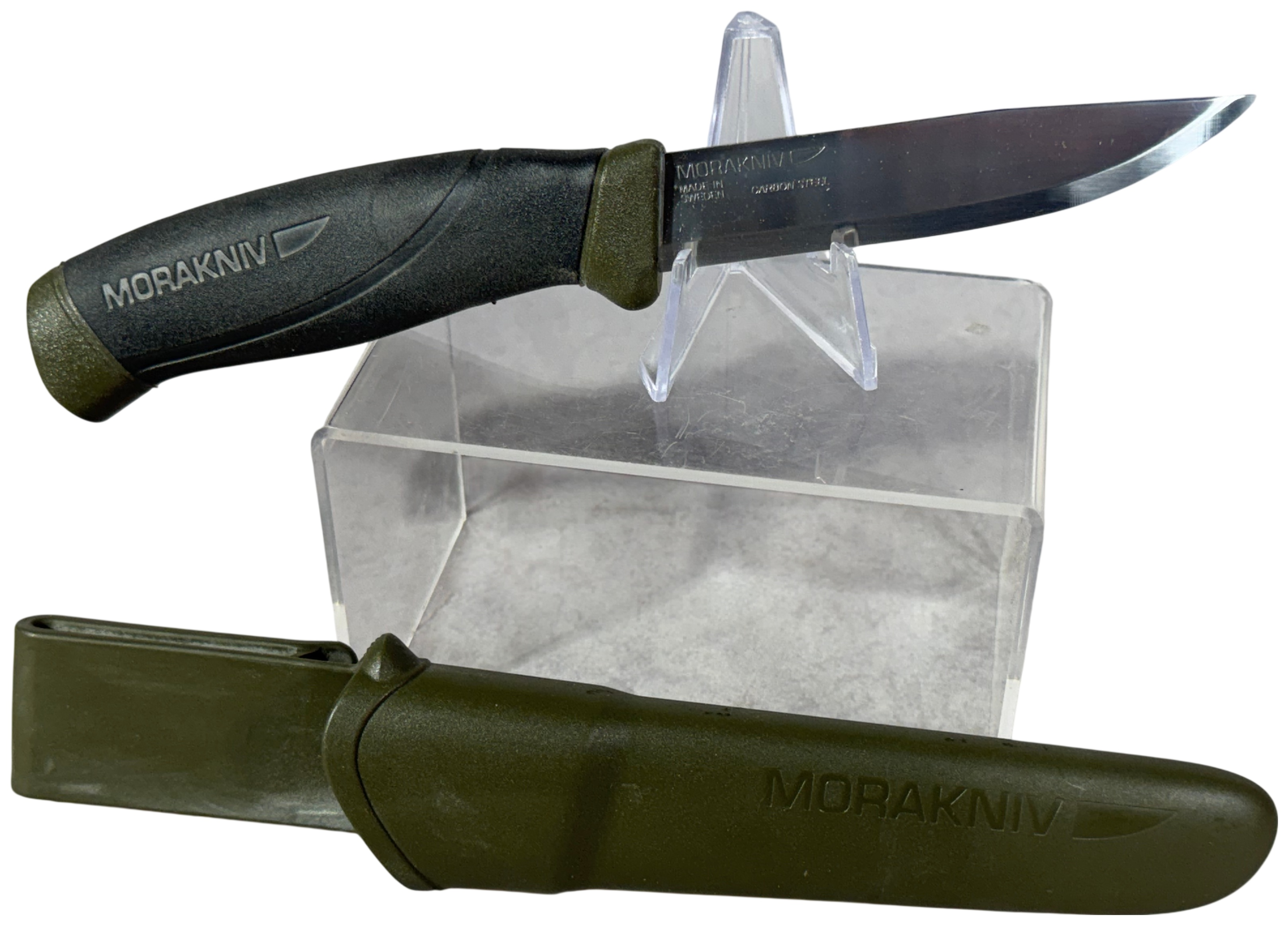 Morakniv Companion MG Carbon Steel Fixed Blade Utility Knife and Sheath