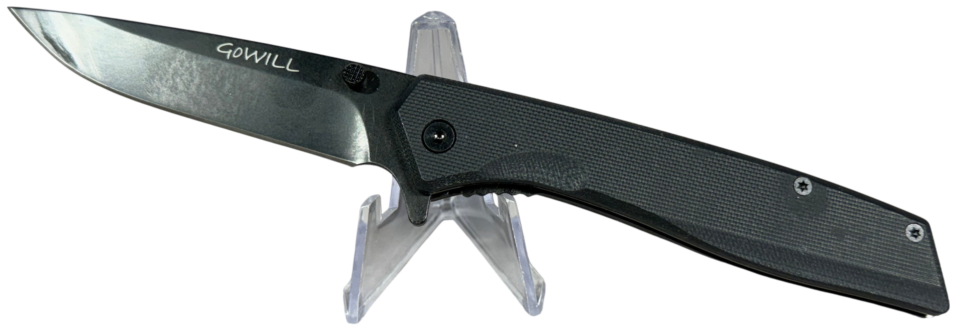 GOWILL Folding Pocket Knife with Black G10 Handle