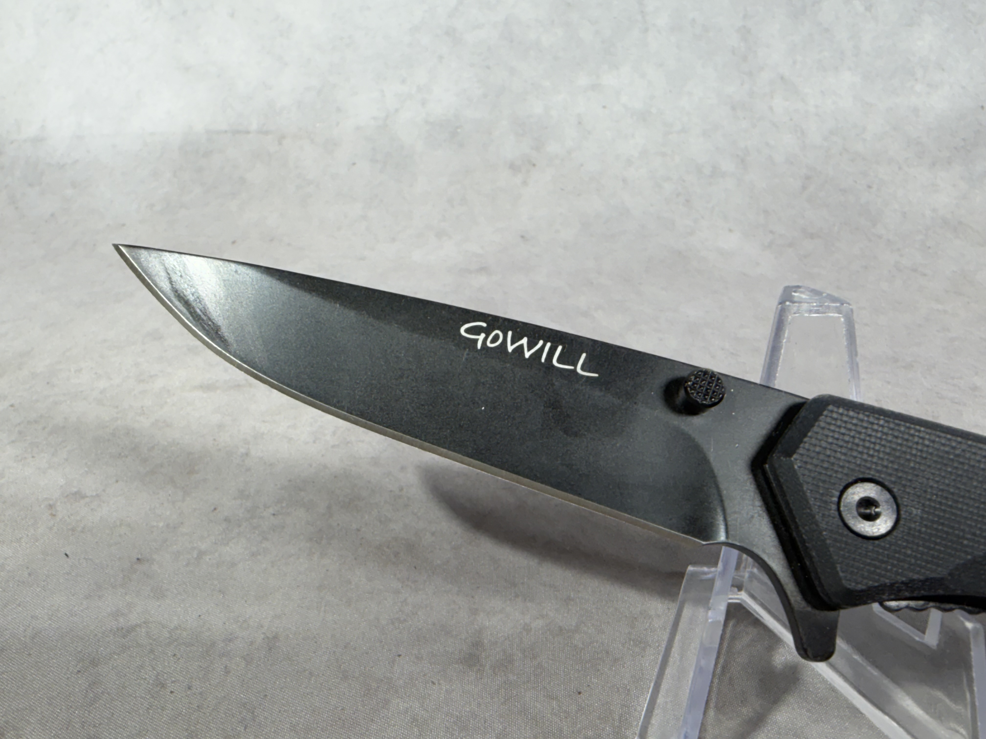 GOWILL Folding Pocket Knife with Black G10 Handle