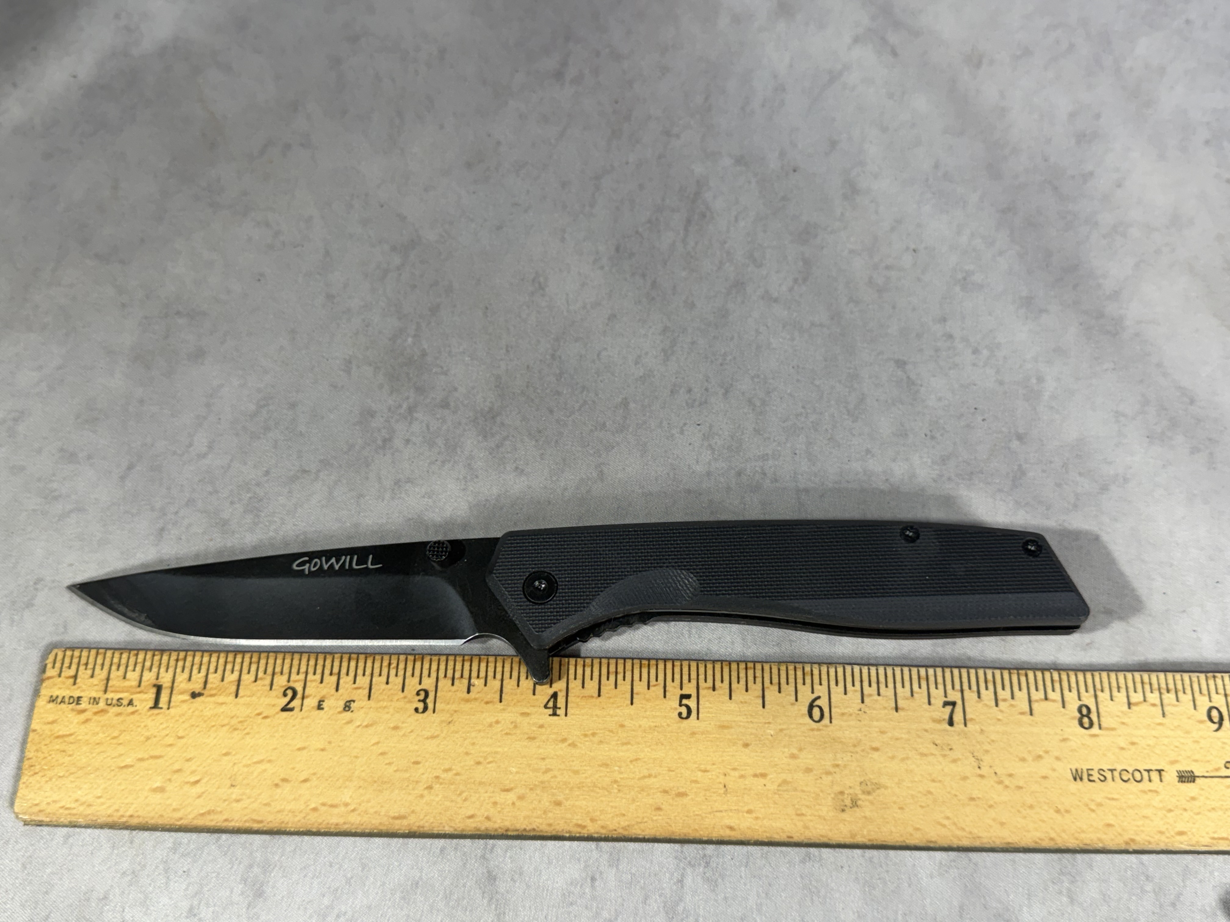 GOWILL Folding Pocket Knife with Black G10 Handle