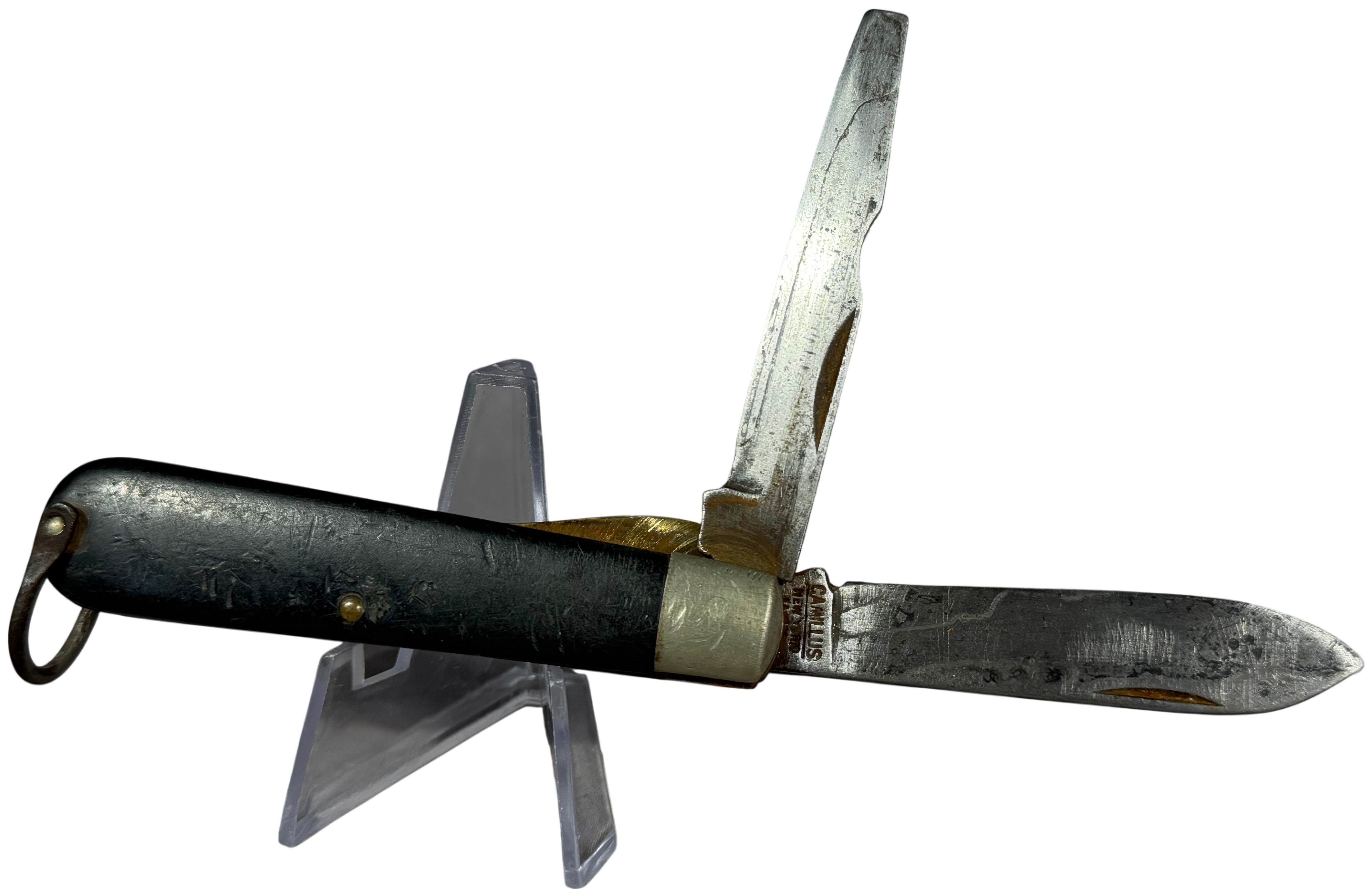 Vintage Camillus New York 2 Blade Electrician Folding Pocket Knife