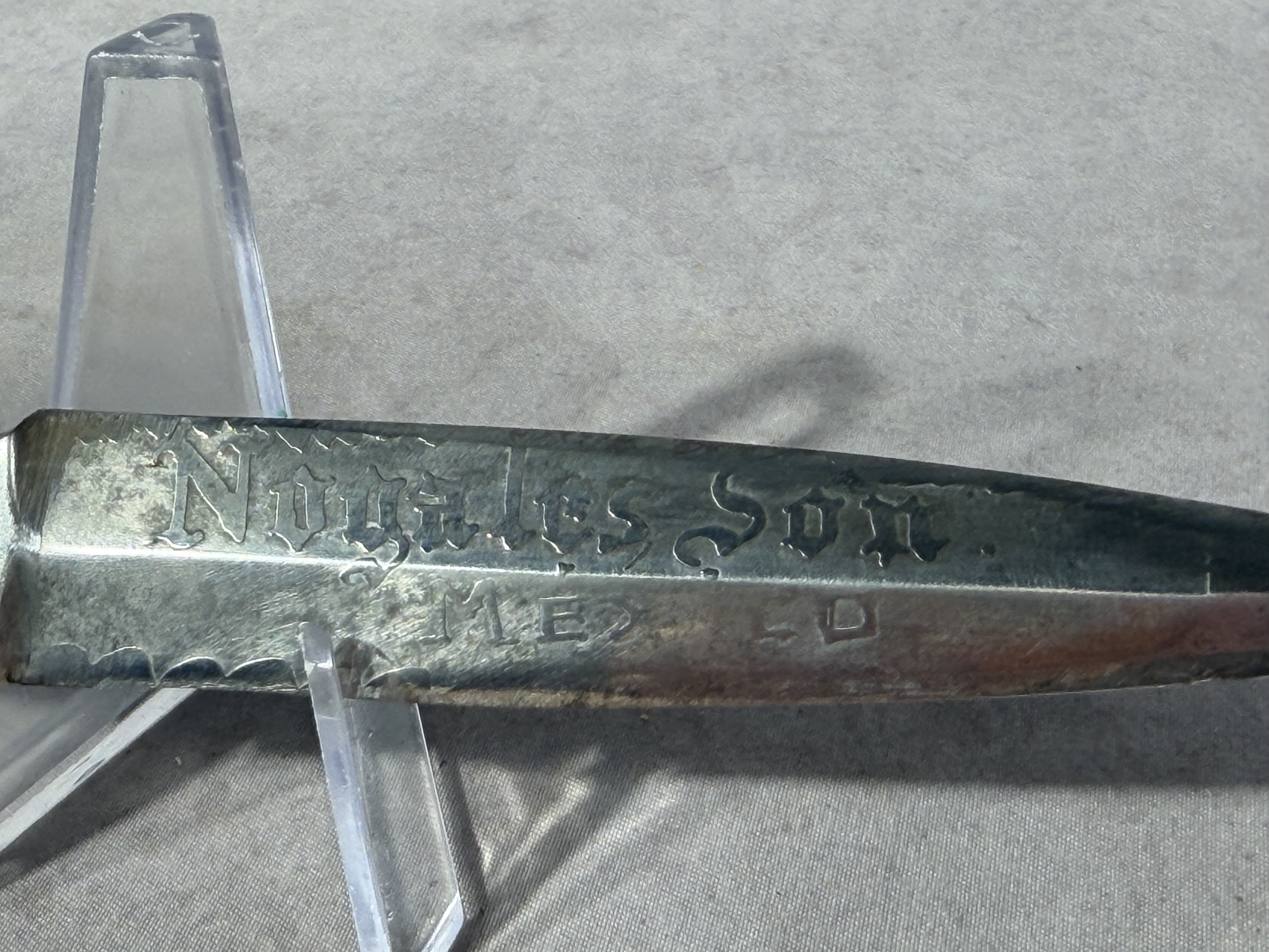 Vintage Mexican Eagle Head Pommel Souvenir Dagger with Leather Sheath