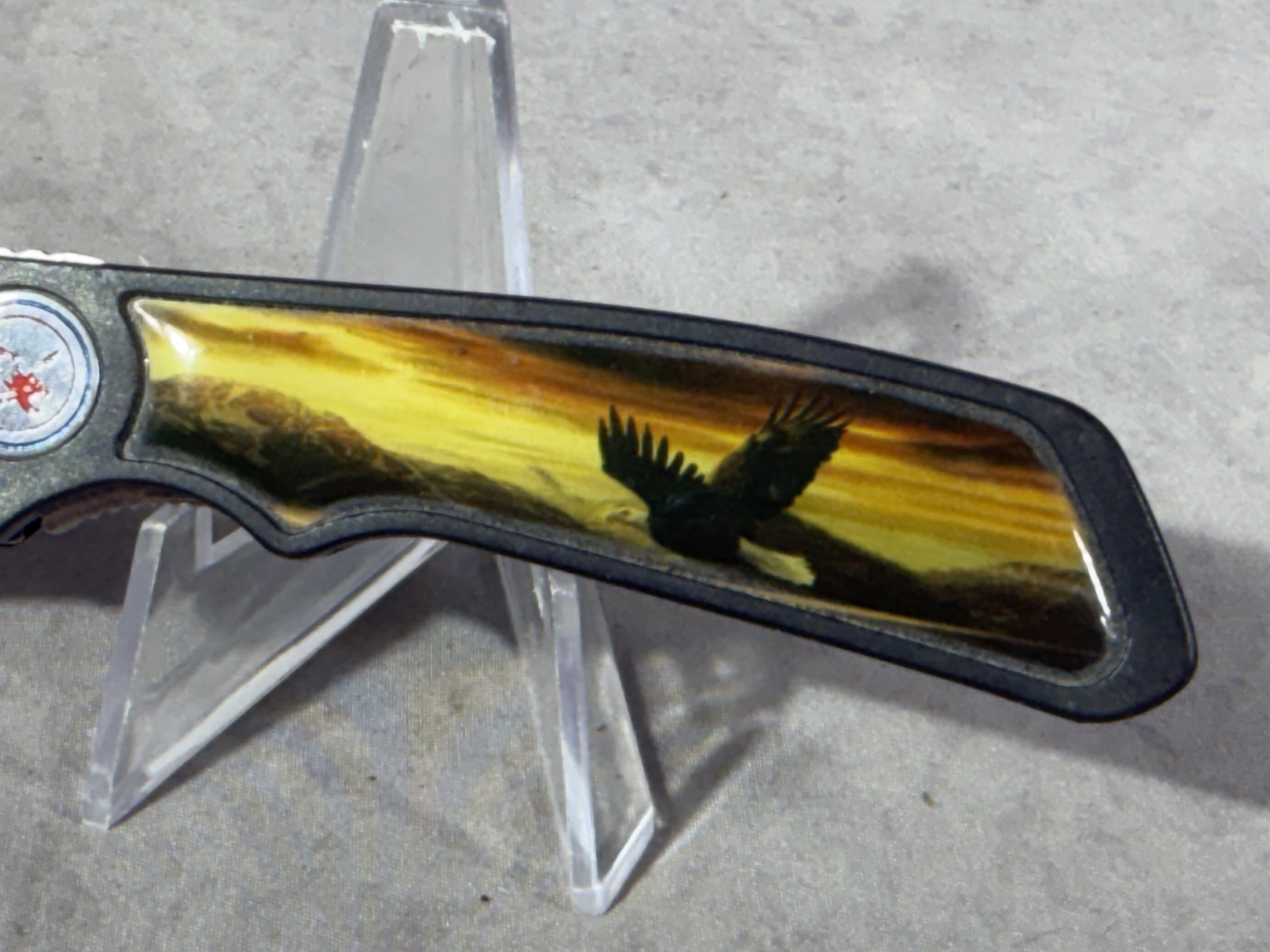 Tomahawk Folding Pocket Knife with Eagle Graphic Inset