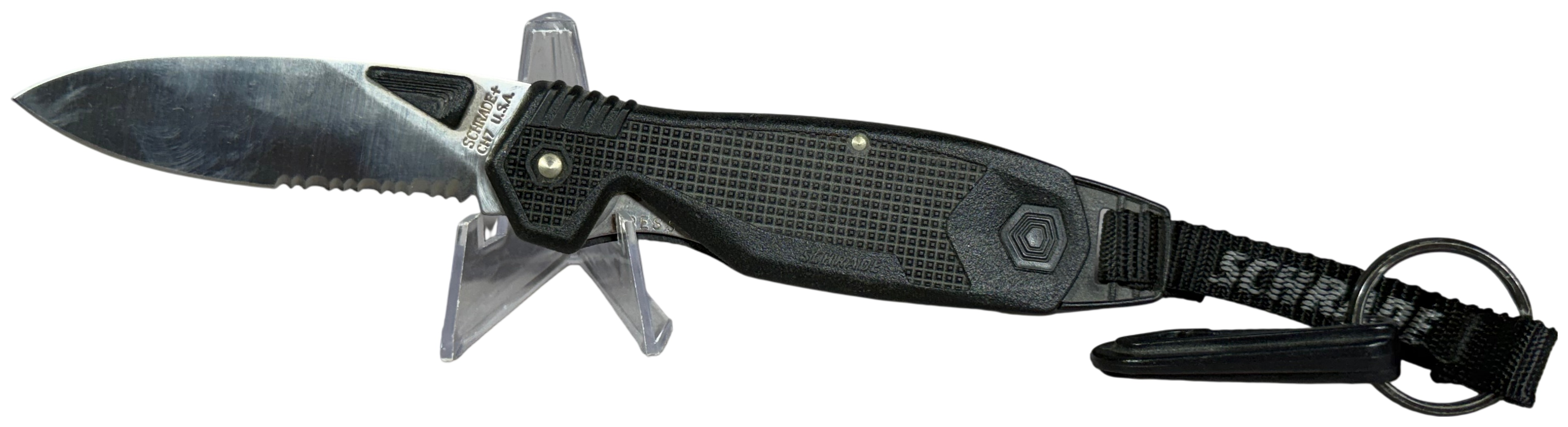 Schrade CH7 Cliphanger Folding Pocket Knife with Original Lanyard