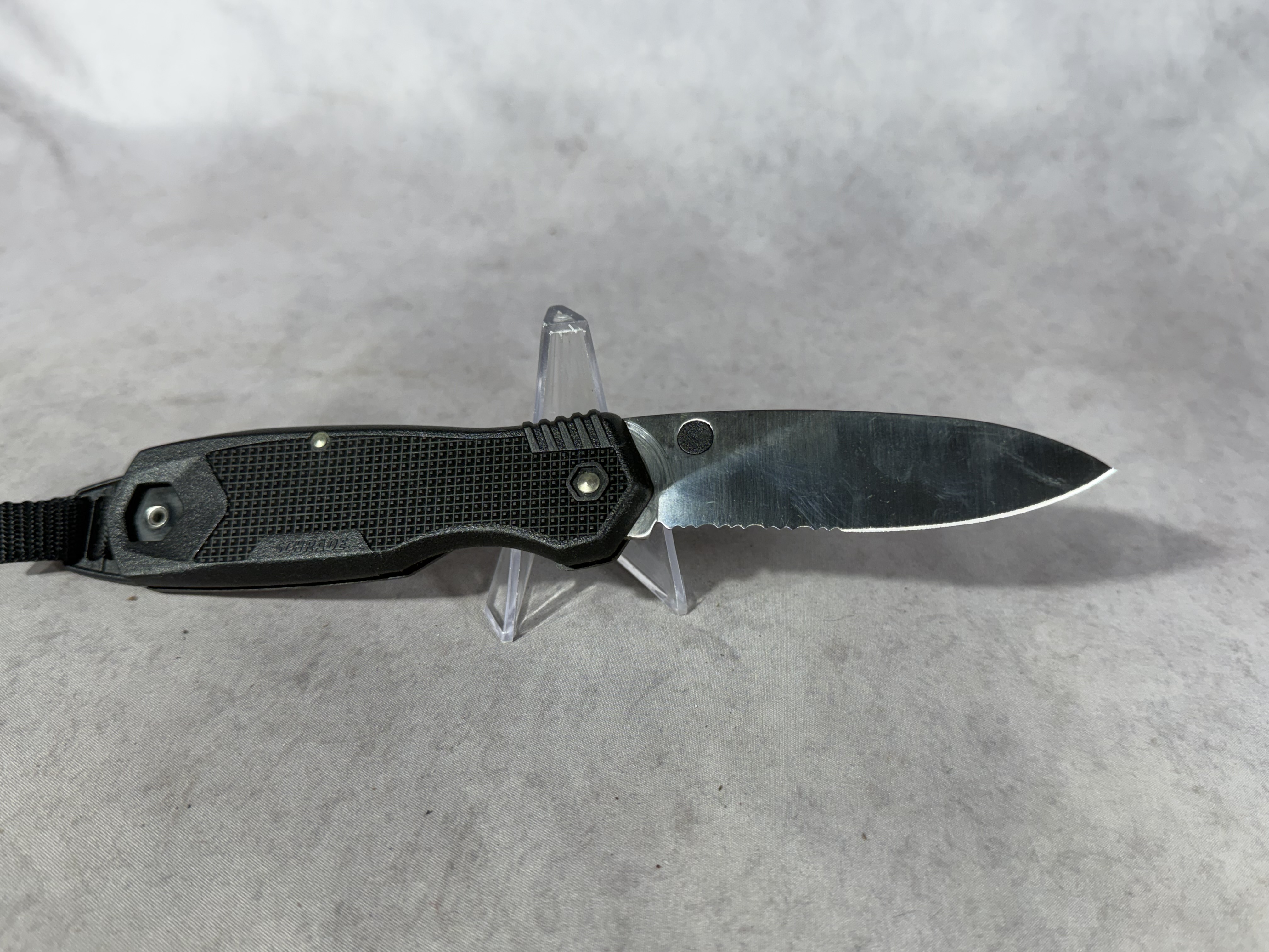 Schrade CH7 Cliphanger Folding Pocket Knife with Original Lanyard