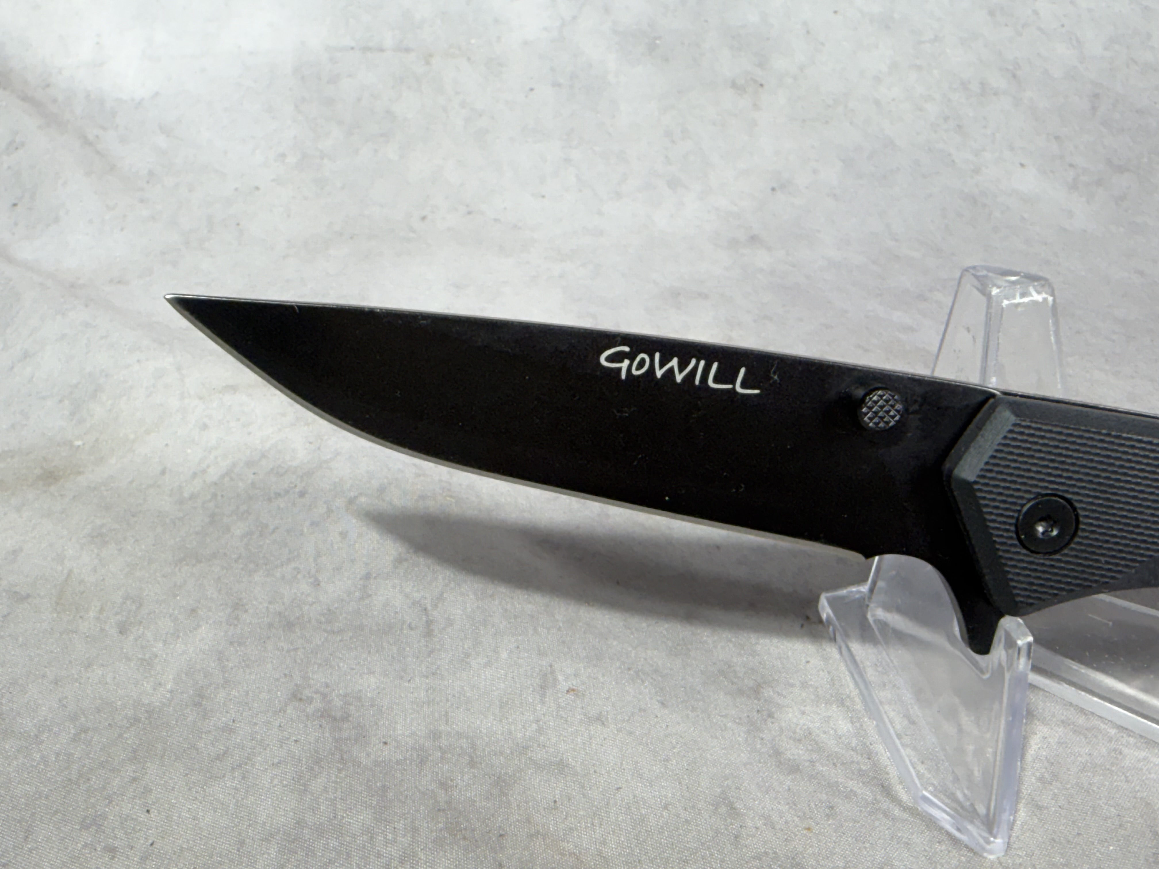 GOWILL Folding Pocket Knife with Black G10 Handle
