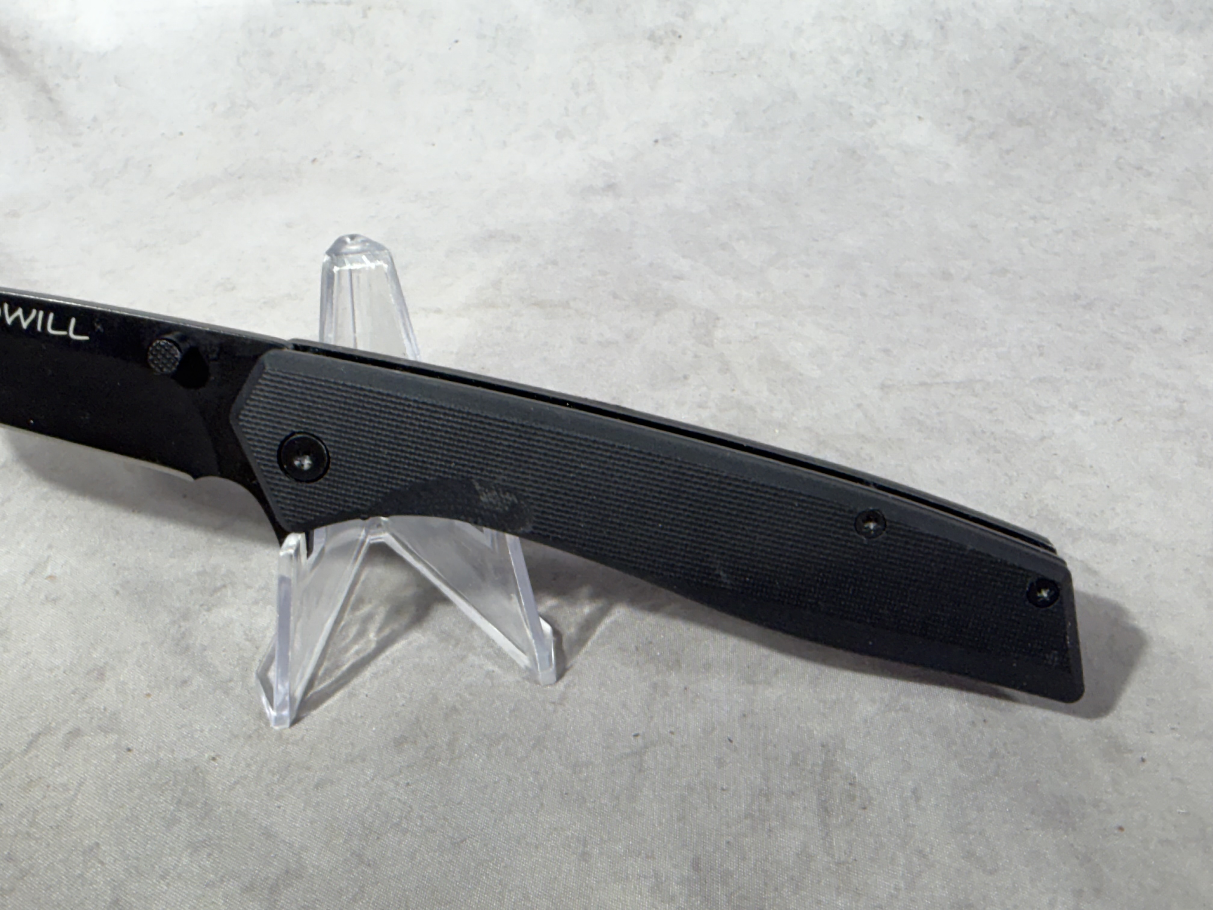 GOWILL Folding Pocket Knife with Black G10 Handle