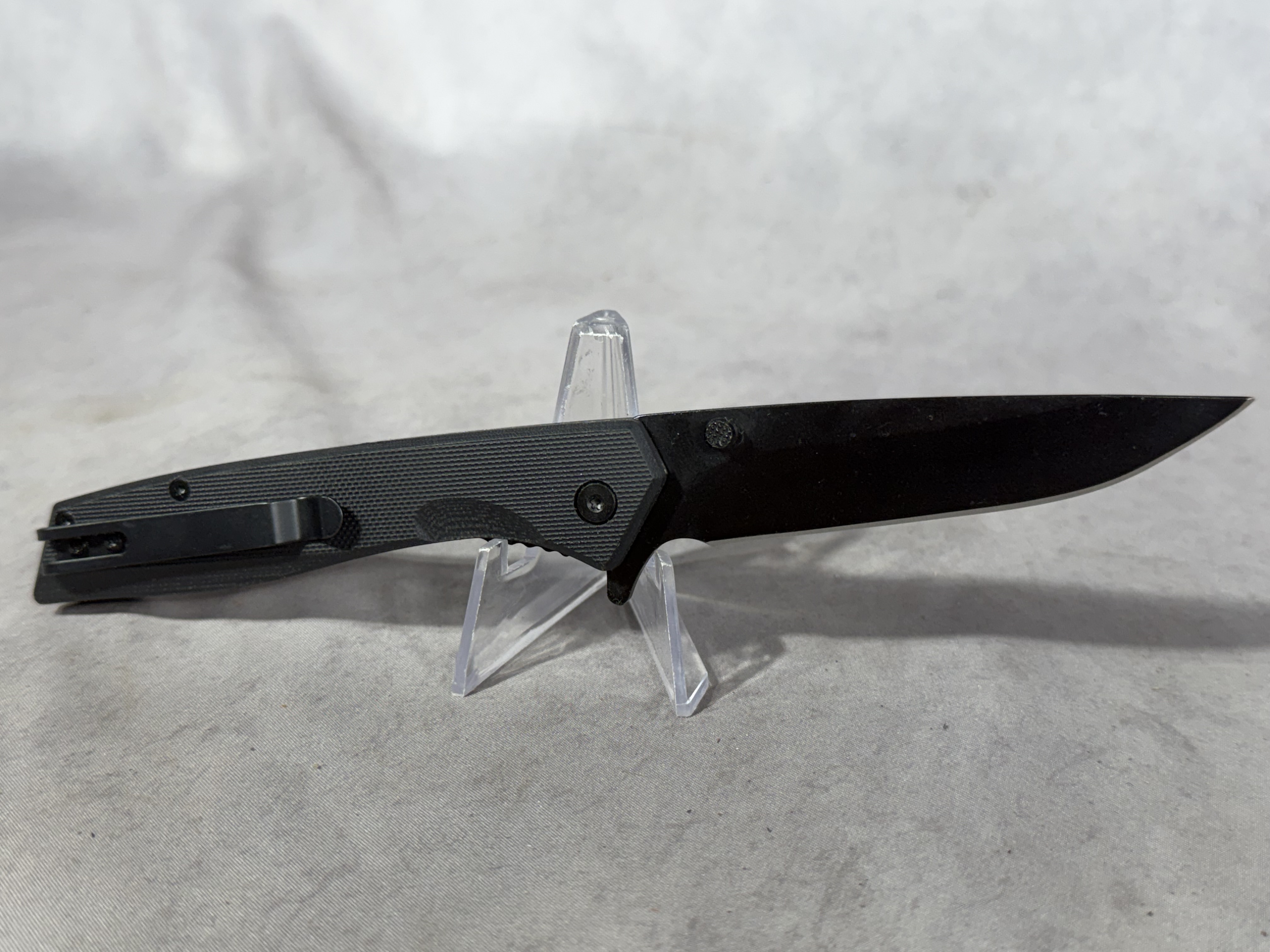 GOWILL Folding Pocket Knife with Black G10 Handle