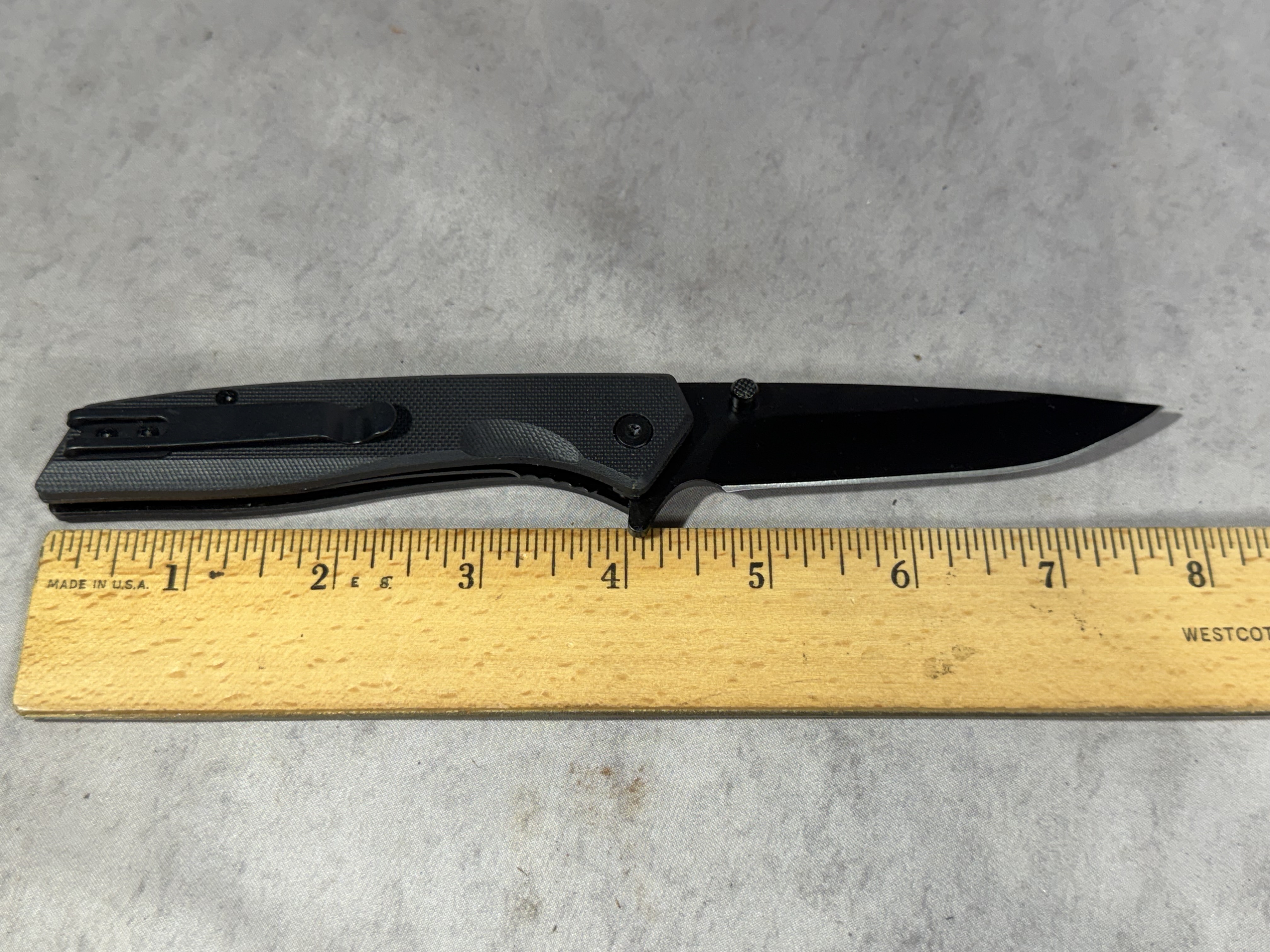 GOWILL Folding Pocket Knife with Black G10 Handle