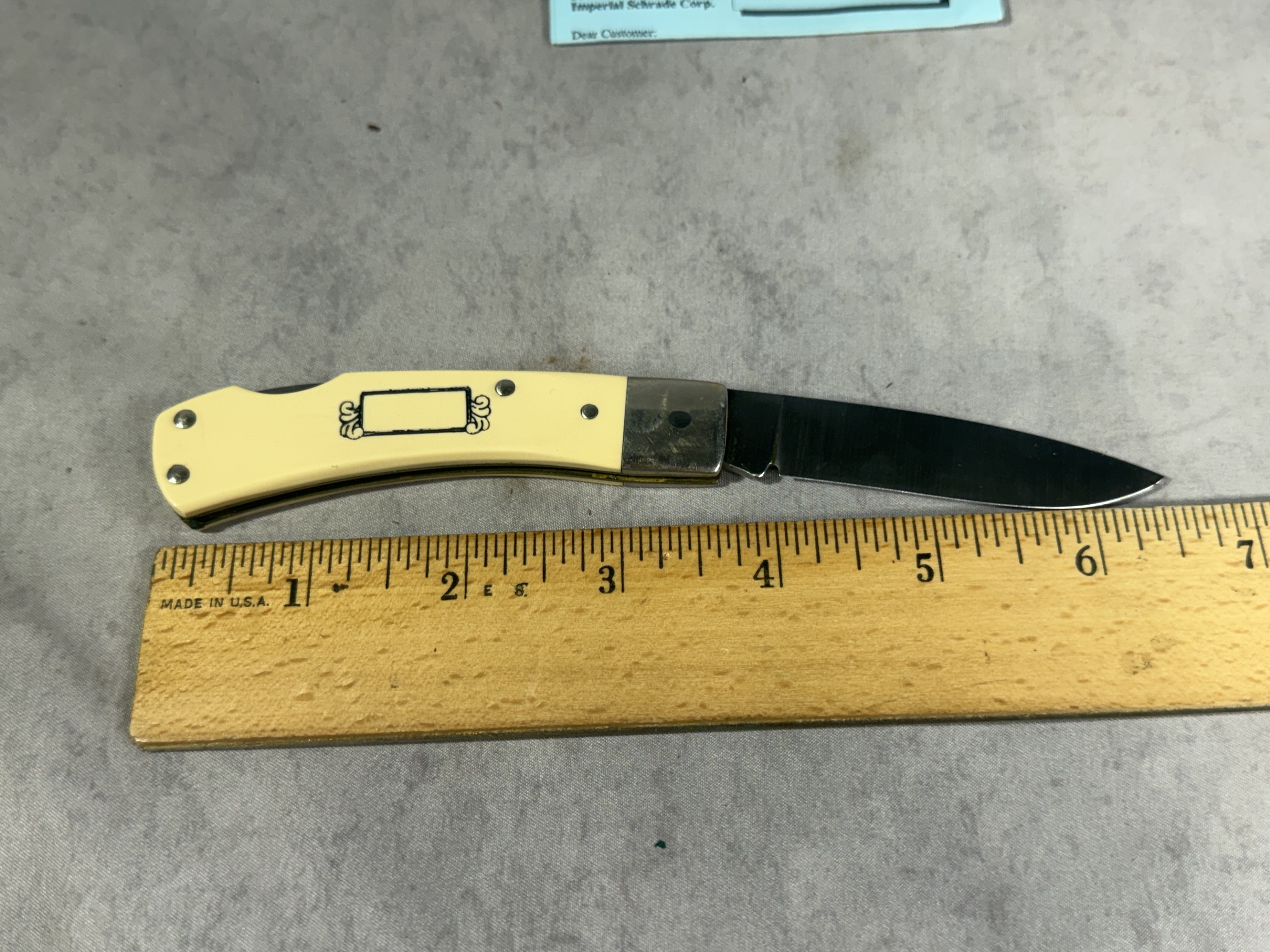 Schrade USA 515SC Rolling Thunder Collection Scrimshaw Folding Lockback Knife