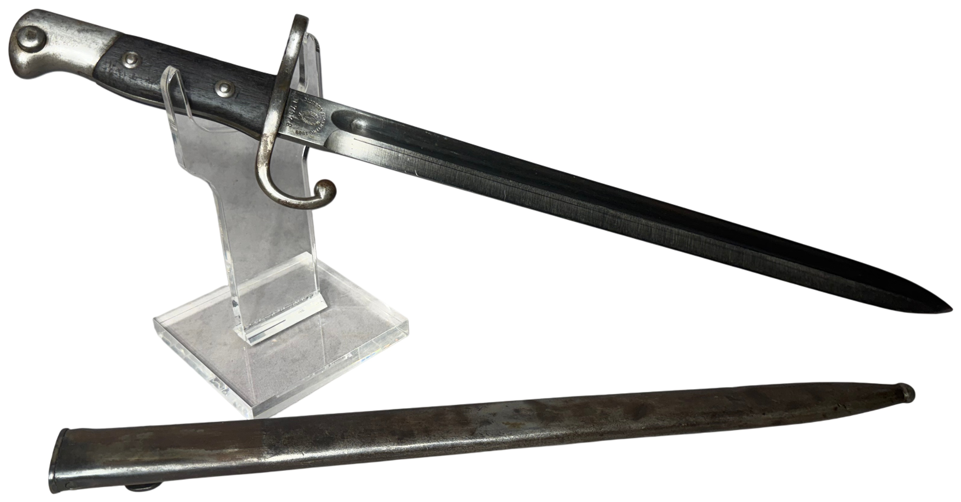 Argentine Model 1909 Mauser Bayonet and Scabbard by Weyersberg Kirschbaum and Company