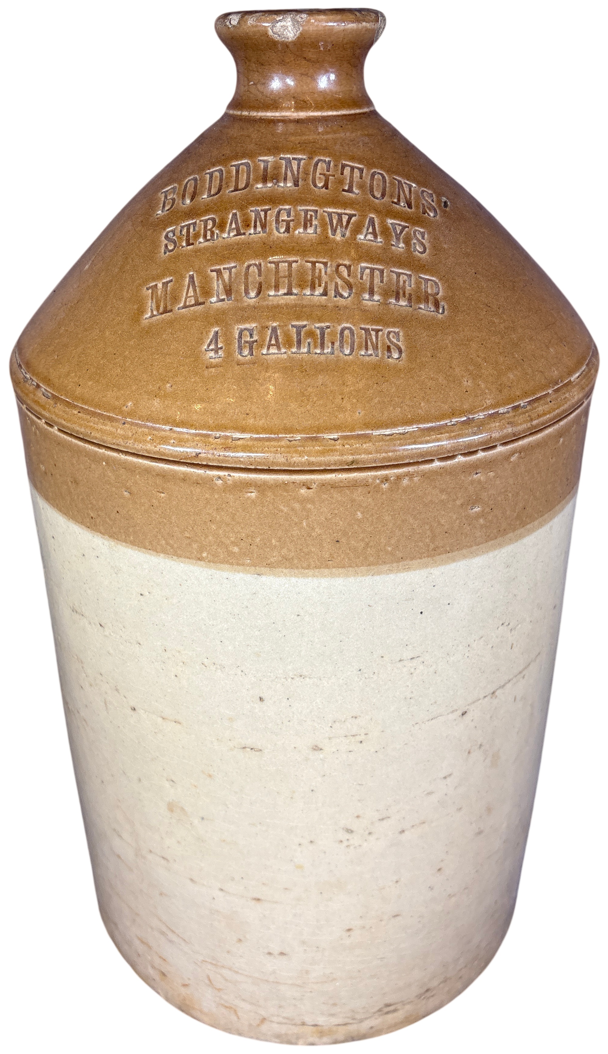 Doulton Lambeth Stoneware 4 Gallon Boddingtons Strangeways Manchester Advertising Flagon